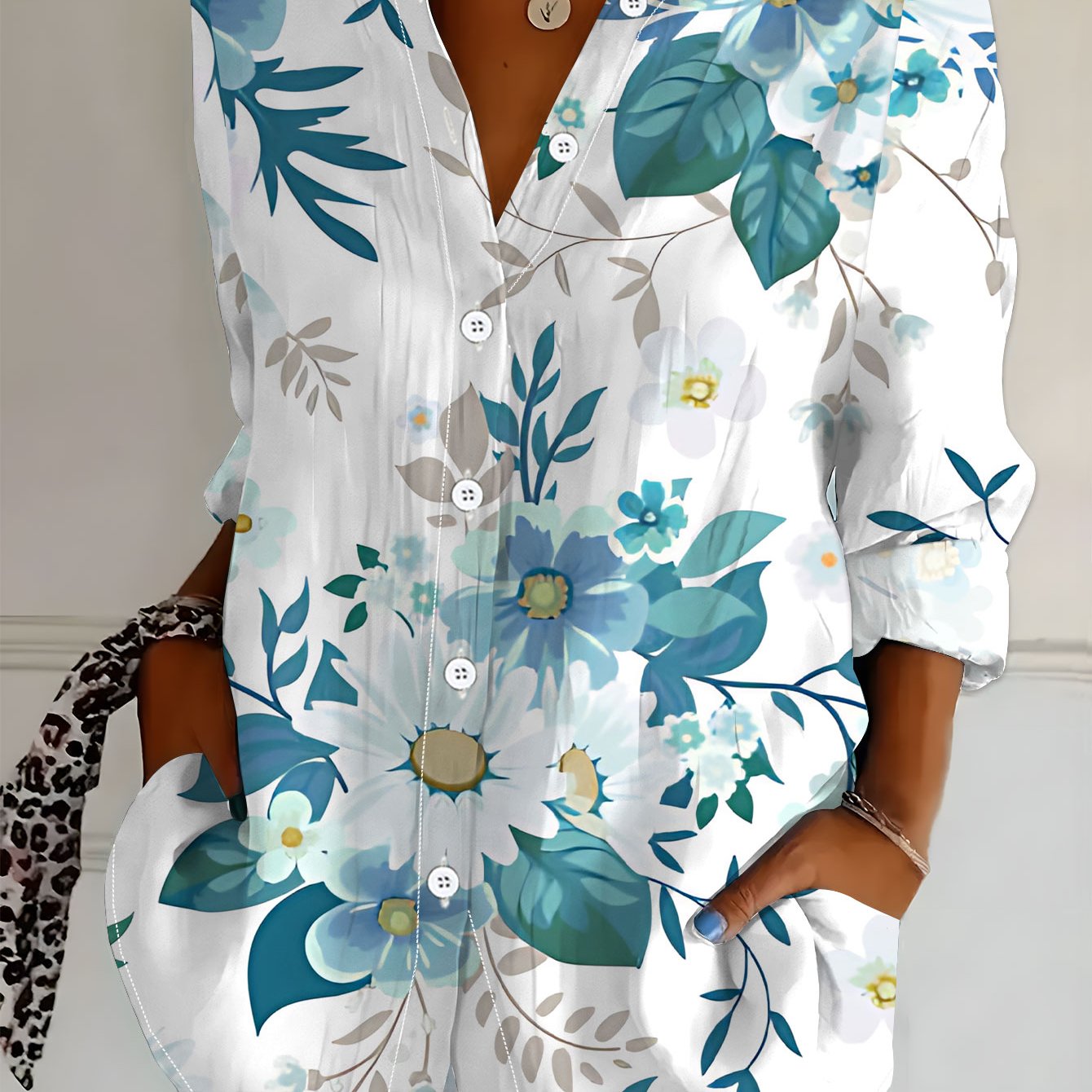 TEMU Plus Size - Plus Size - New Plus-size Women's Long-sleeve Shirt, Versatile And Stylish For Casual Travel And Vacations, Featuring A Button-