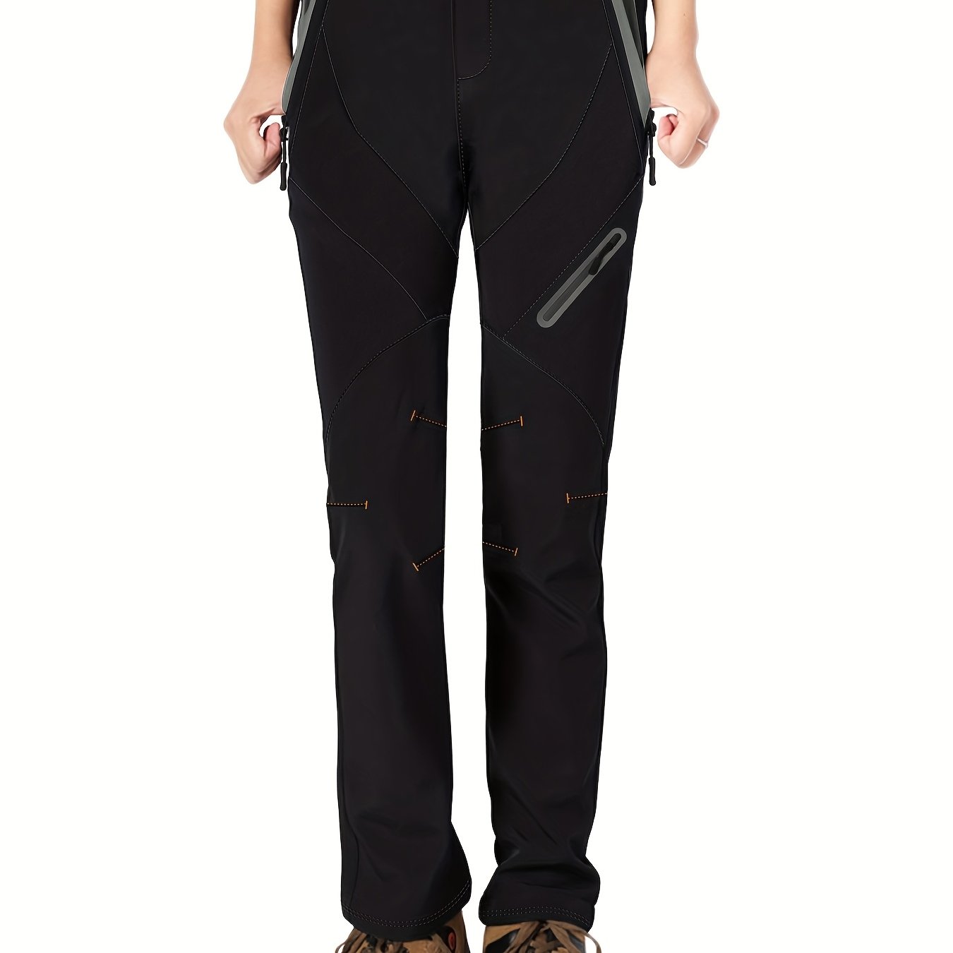 E-shop Damens Fleece-gefütterte Isolierte Softshell-Hosen Outdoor-Skihose Winter-Warmwandelhose