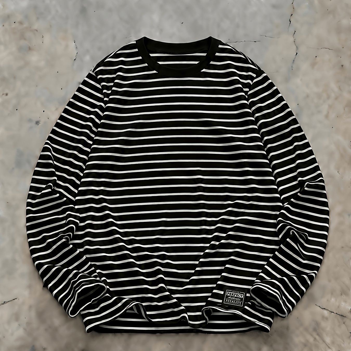 TEMU Men's Casual T-shirt, Color- Stripe T-shirt, Streetwear/outdoor T-shirt, Summer And Autumn Styles, Relaxed Fit, Suitable For Casual Attire.