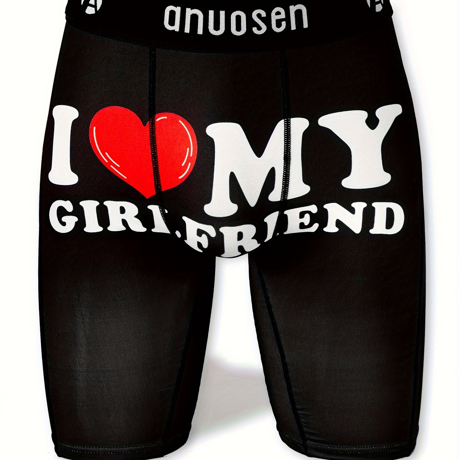 Love Girlfriend' Print Men's Trendy Underwear Casual - Temu