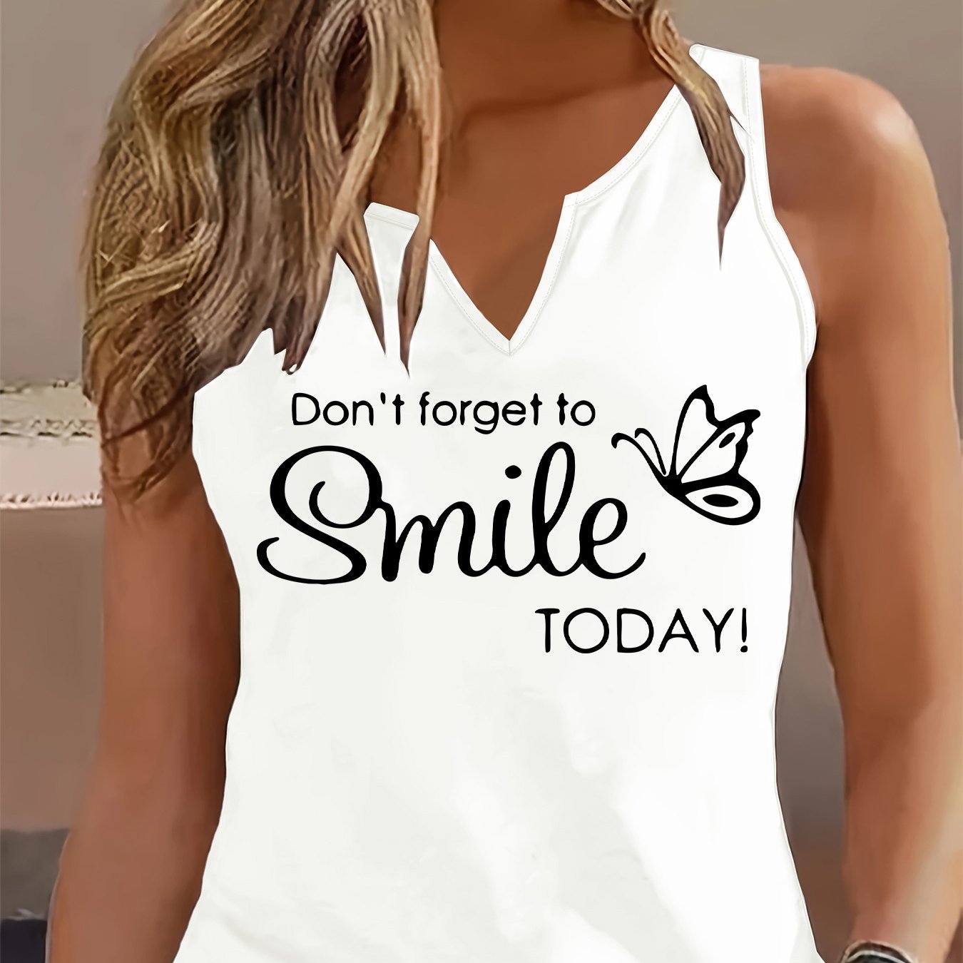 TEMU Graphic Print Tank Top, Sleeveless Casual Top For Summer And Spring, Women's Clothing