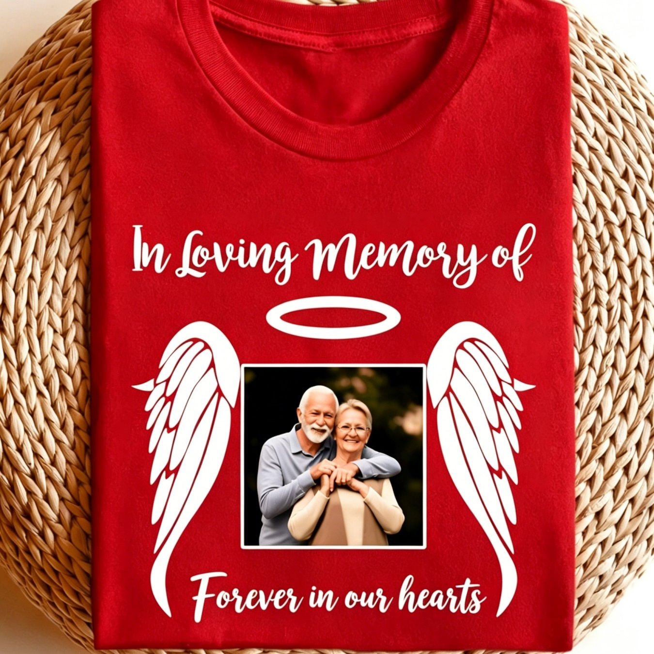 TEMU Custom Personalized Memorial T-shirt, Custom Funeral T-shirt, Remembrance T-shirt, Commemorative T-shirt, Custom Photo T-shirt