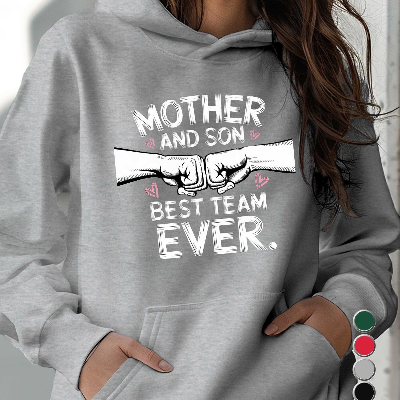 TEMU Mother And Son Women's Hooded Sweatshirt