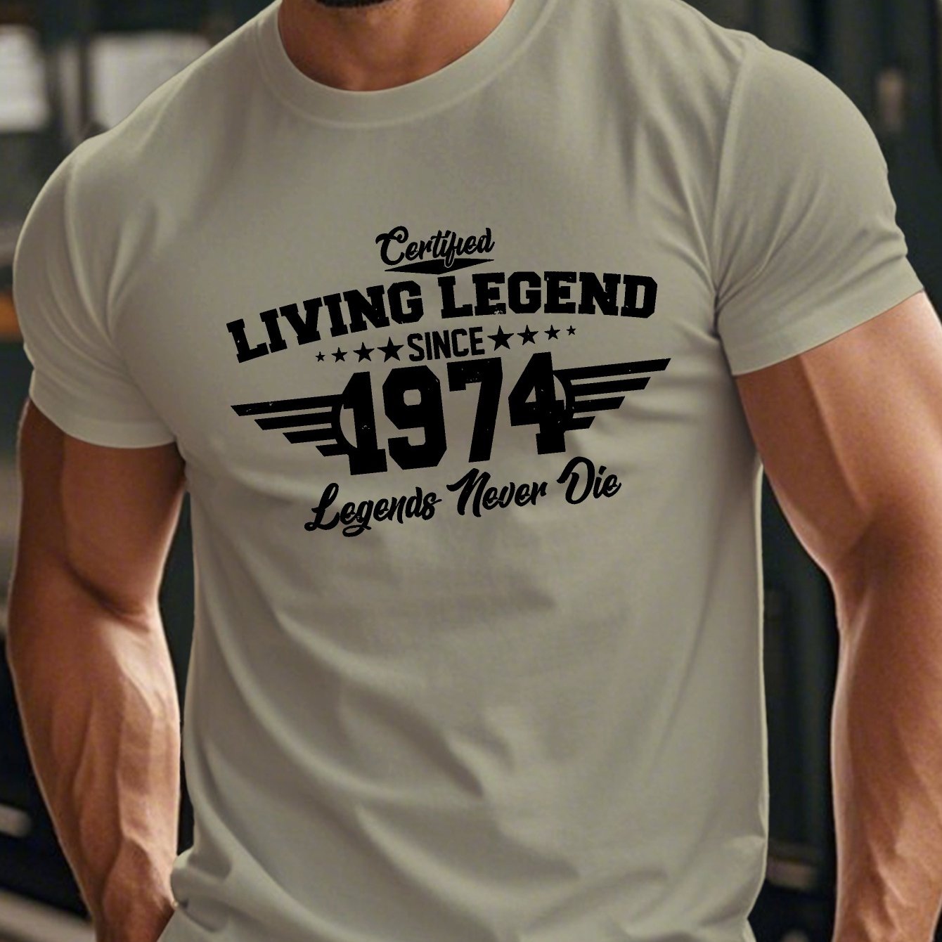 TEMU Men's Summer T-shirt With Short Sleeves, Celebrating A Living Legend