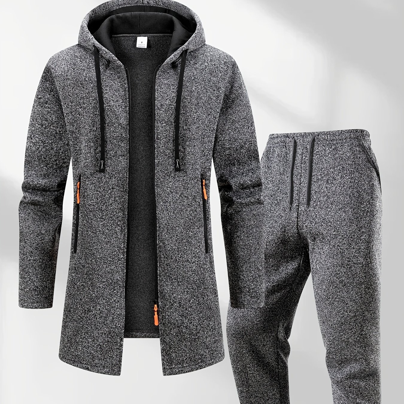 TEMU Completo sportivo casual da , 2 pezzi, set top e pantaloni sportivi da , set da foderato /inverno, giacca casual versatile a lunghezza con