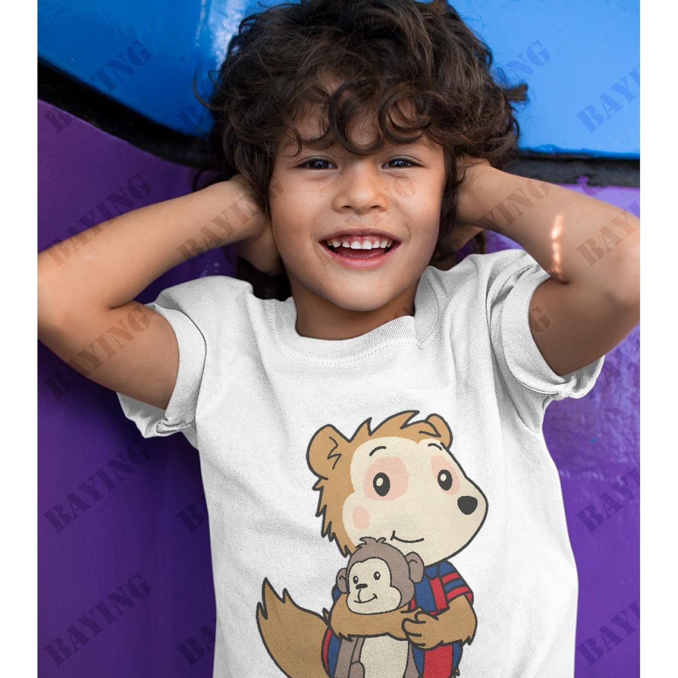 E-shop 1 Bobo-Igelmaus T-Shirt für Jungen Mädchen, 3-13 Jahre, 180g, Rundhalsausschnitt, Freizeit-Stil, Ganzjahreskleidung, leicht dehnbarer Stoff, für