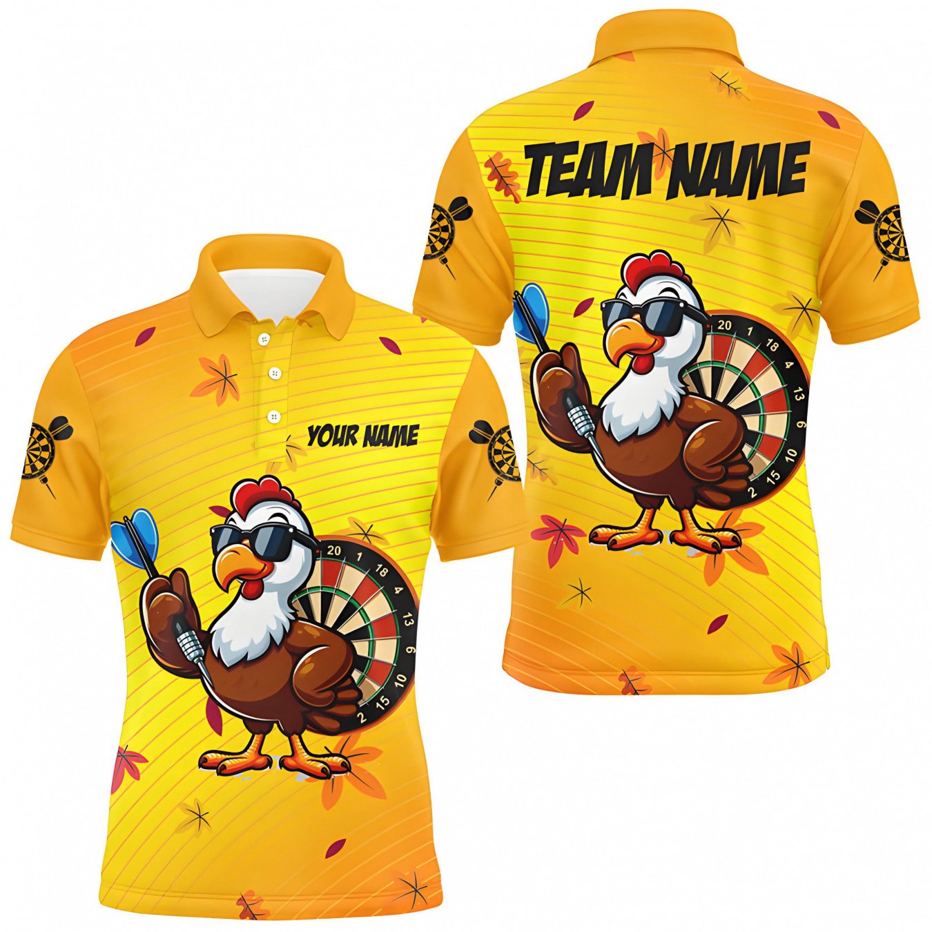 TEMU Custom Dart Shirt | Personalized Name|cartoon Chicken Pattern||outfit For |gift For Boyfriend