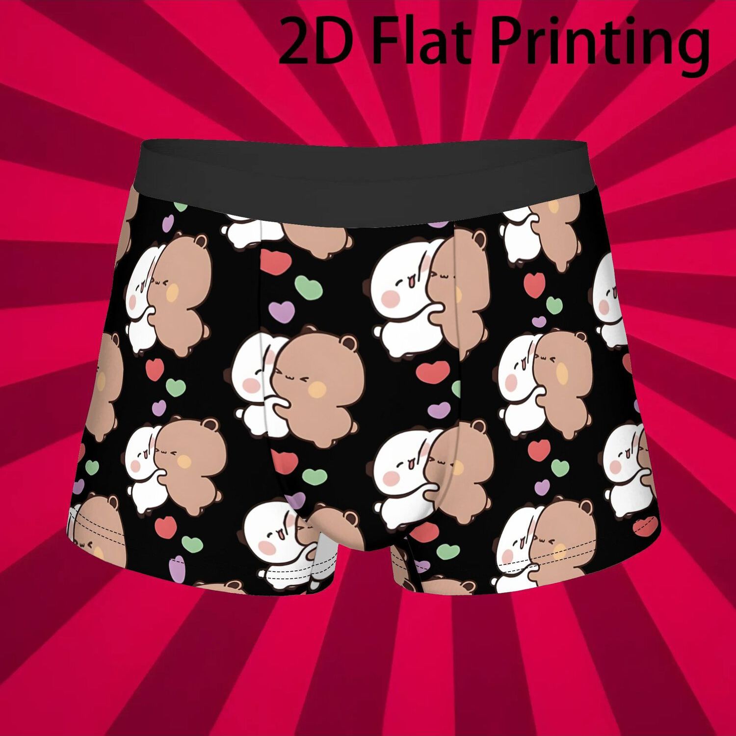 TEMU 2d Flat Printing - 1pc Dudu And Underpants Men's Panties Comfortable Shorts Boxer Briefs