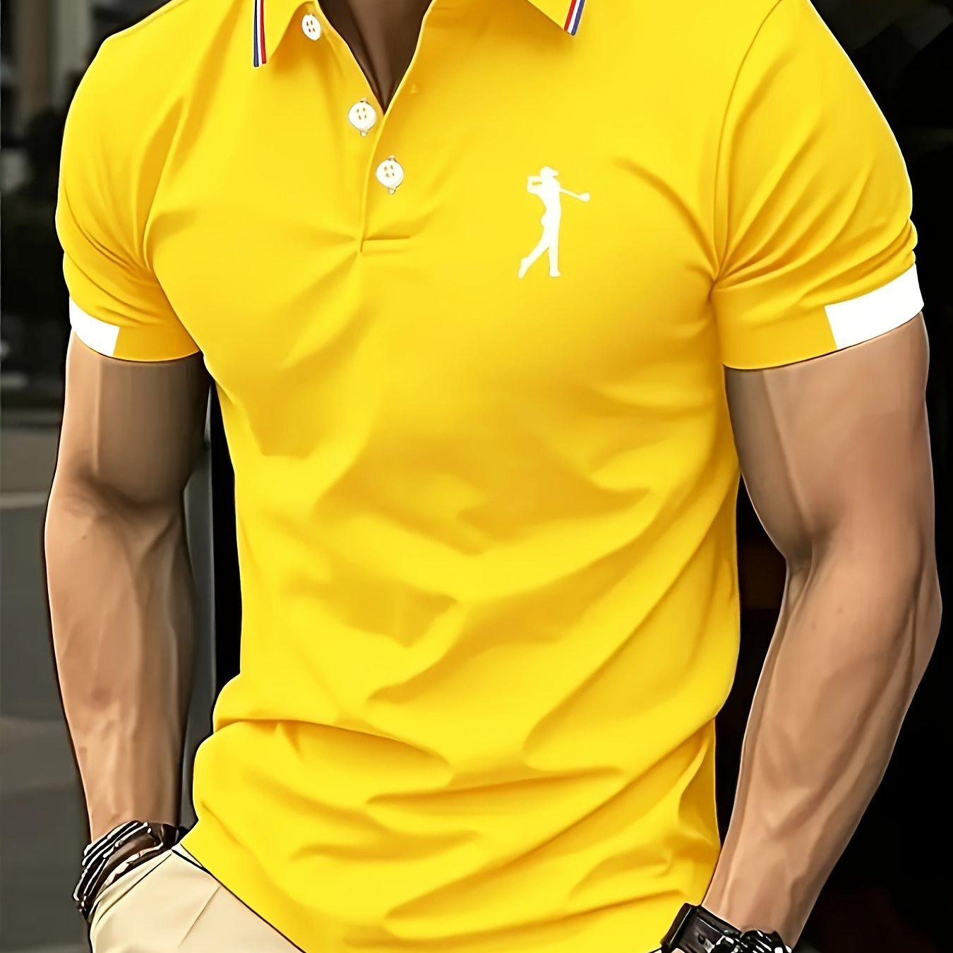 TEMU [print Design, Not Textured] Men's Shirt, Print Top, Fashionable Wear, Lapel Short Sleeve Shirt, Suitable For Formal And Casual, Summer New