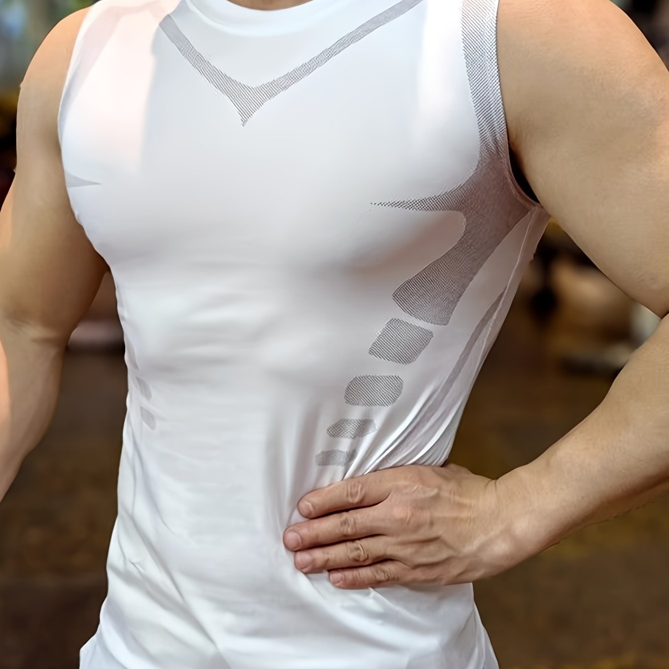 Men's Sleeveless Athletic Tank Top, Breathable And Stretchy, Quick-drying Shirt For Workouts, Designed To Sweat, Sweat-resistant