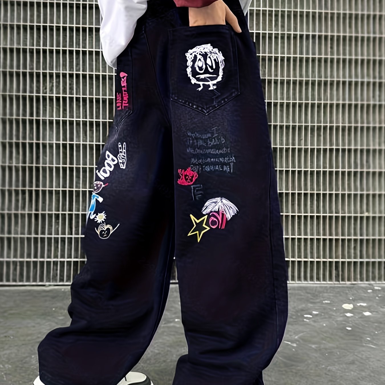 Boys' Denim Jeans Spring/autumn New Children's Fall Pants For Medium To Large Boys