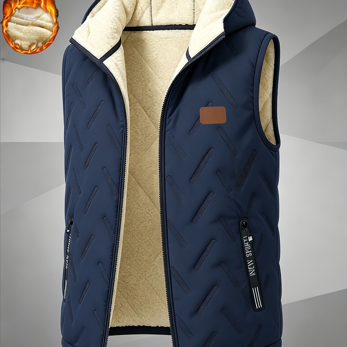 TEMU Gilet Homme Style Décontracté Streetwear Automne Hiver, Gilet Tendance Homme Manches à Capuche en Épaissie, Veste Gilet Chaude Homme, Cardigan