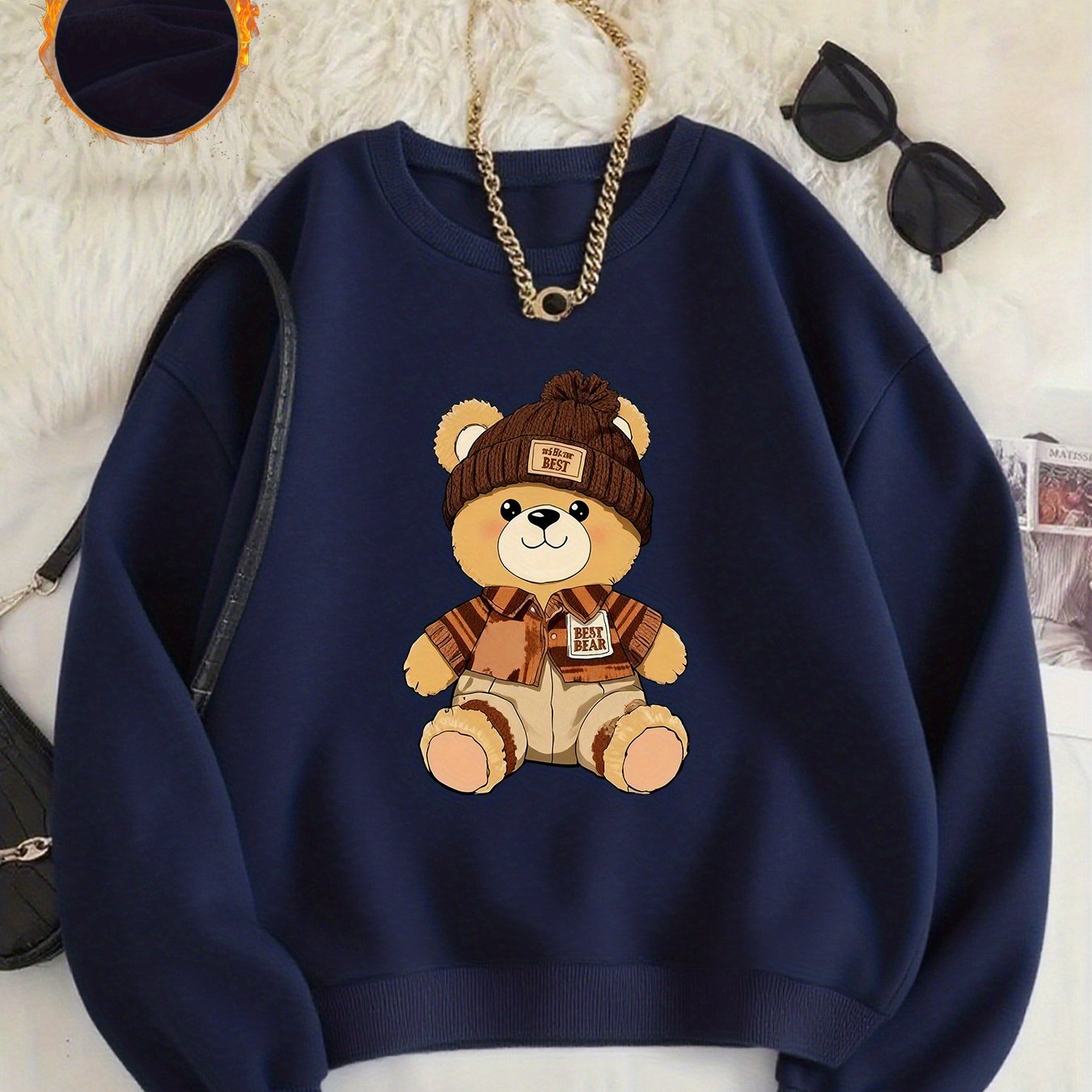 TEMU Pattern-printed Sweatshirts, Autumn And Neck Casual Sweatshirts, Women's Clothing.