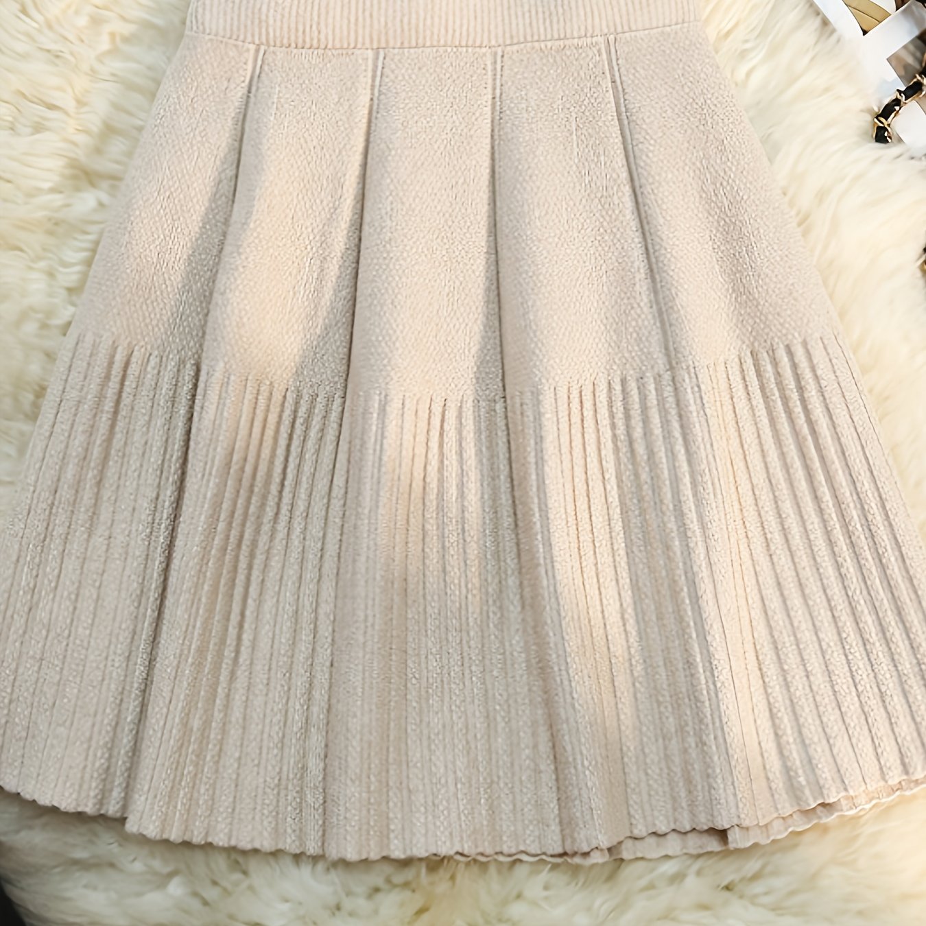 Women's High-waisted A-line Skirt - Short Length, Solid Color, Machine Washable For Autumn/ & Commuting, Skirt High Waist, Nontransparent Fabric