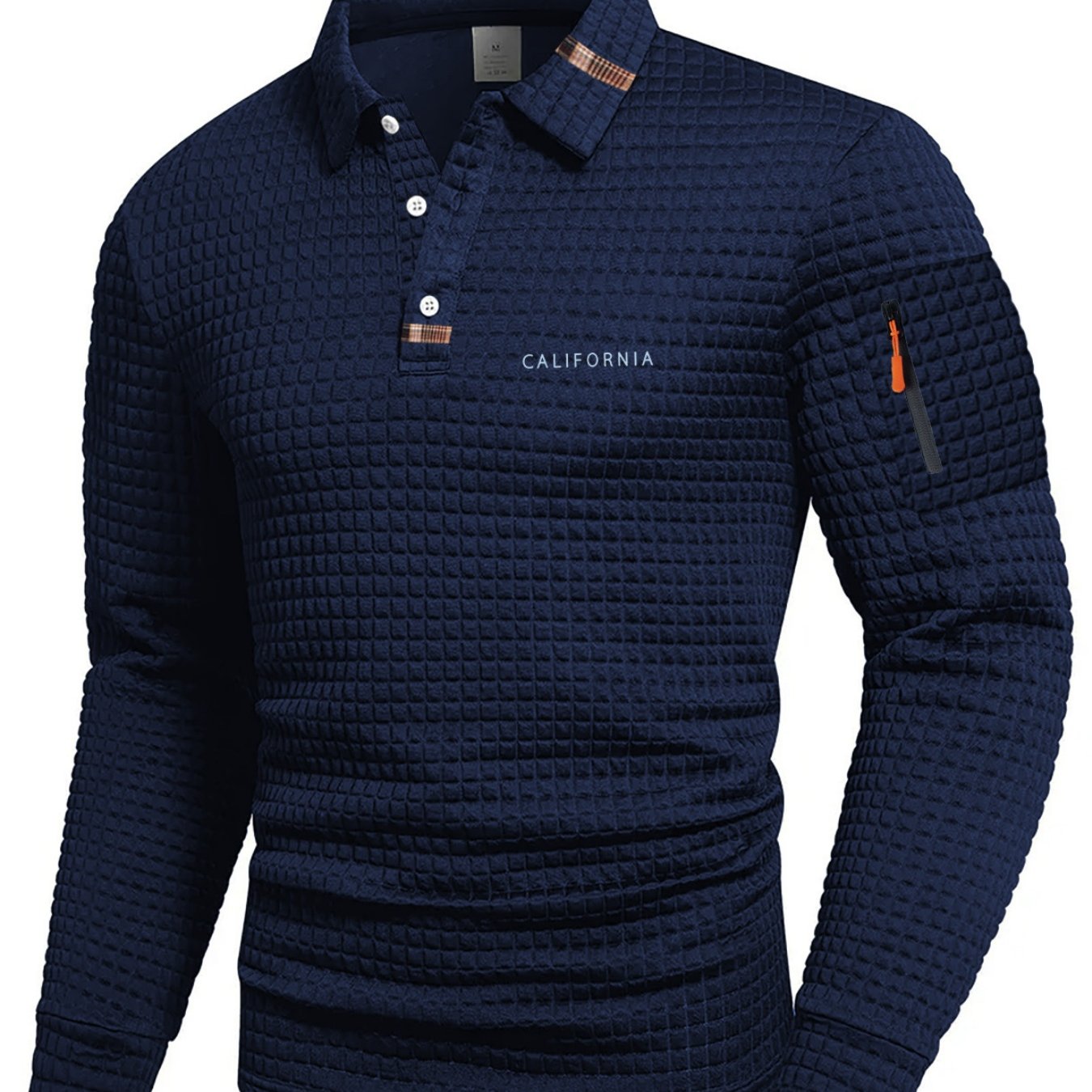 TEMU A Stylish And Popular Men's New Casual Outdoor Shirt With A Button-, Random Pattern , Lapel Collar, And Wear