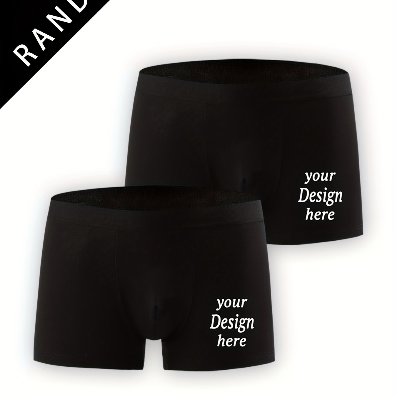 TEMU Random 2- Boxer Briefs | Your Photos At " Here" To Underwear, Soft & , Custom Prints