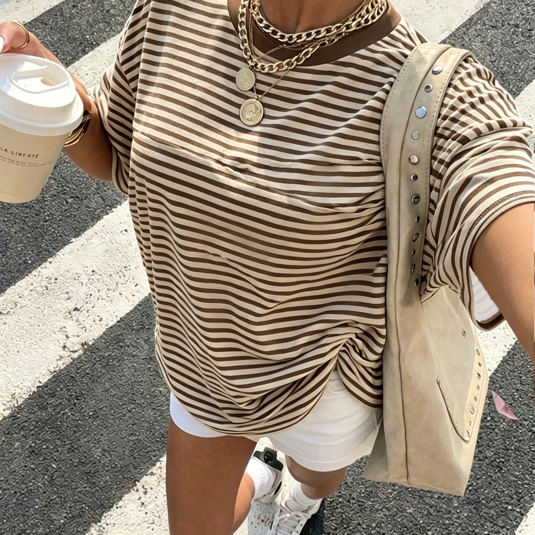 European And Sporty Printed Short Sleeve T-shirt
