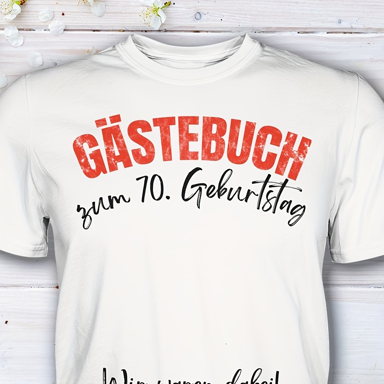 Image of 70th Birthday Guestbook T-shirt For - Funny Milestone Signature Book With Round Neck Tee Suitable For 70 Year Old Birthday Party Outfit, Signing, Milestone Celebration Gift For