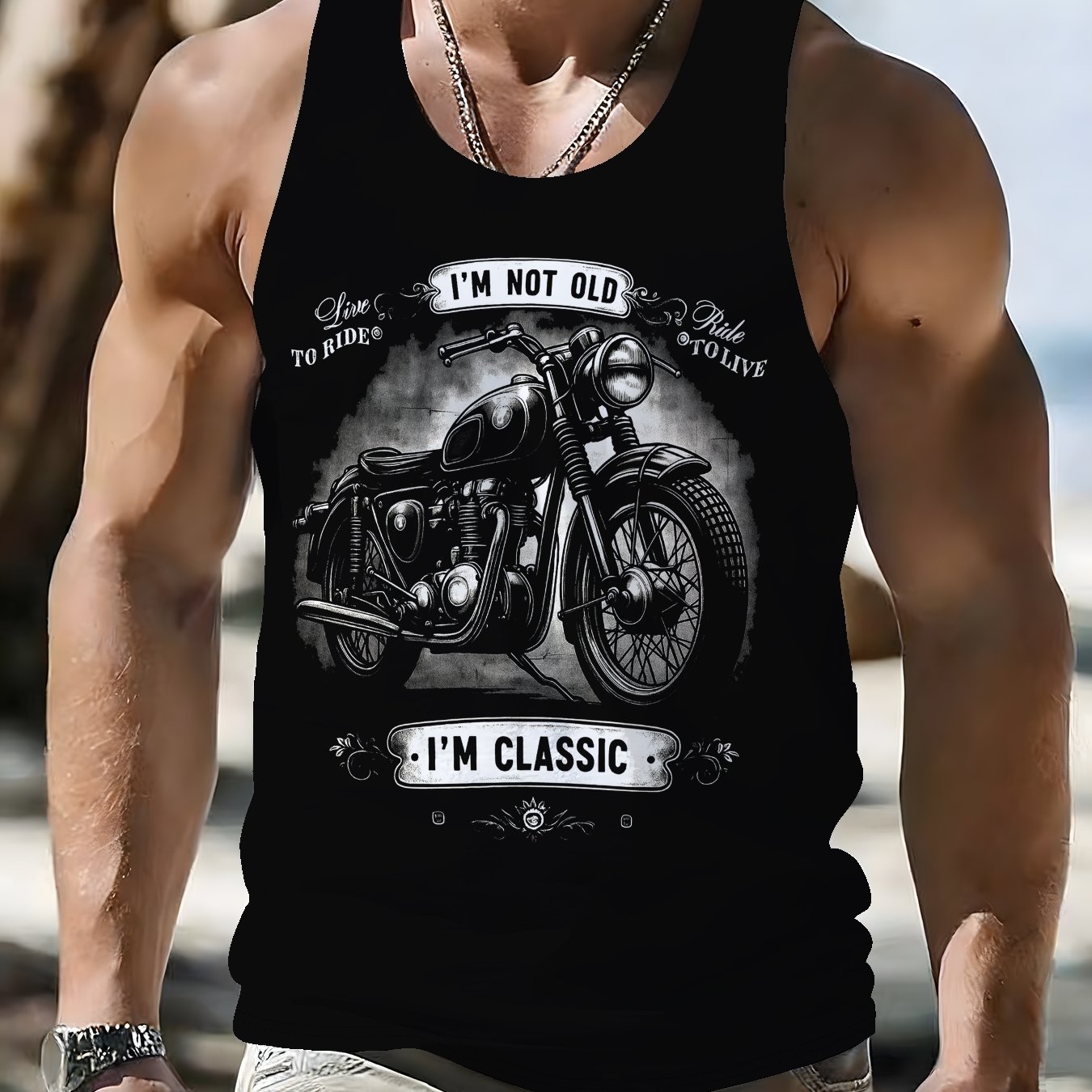 TEMU Fashion Men's Vest Summer Versatile Sleeveless Top