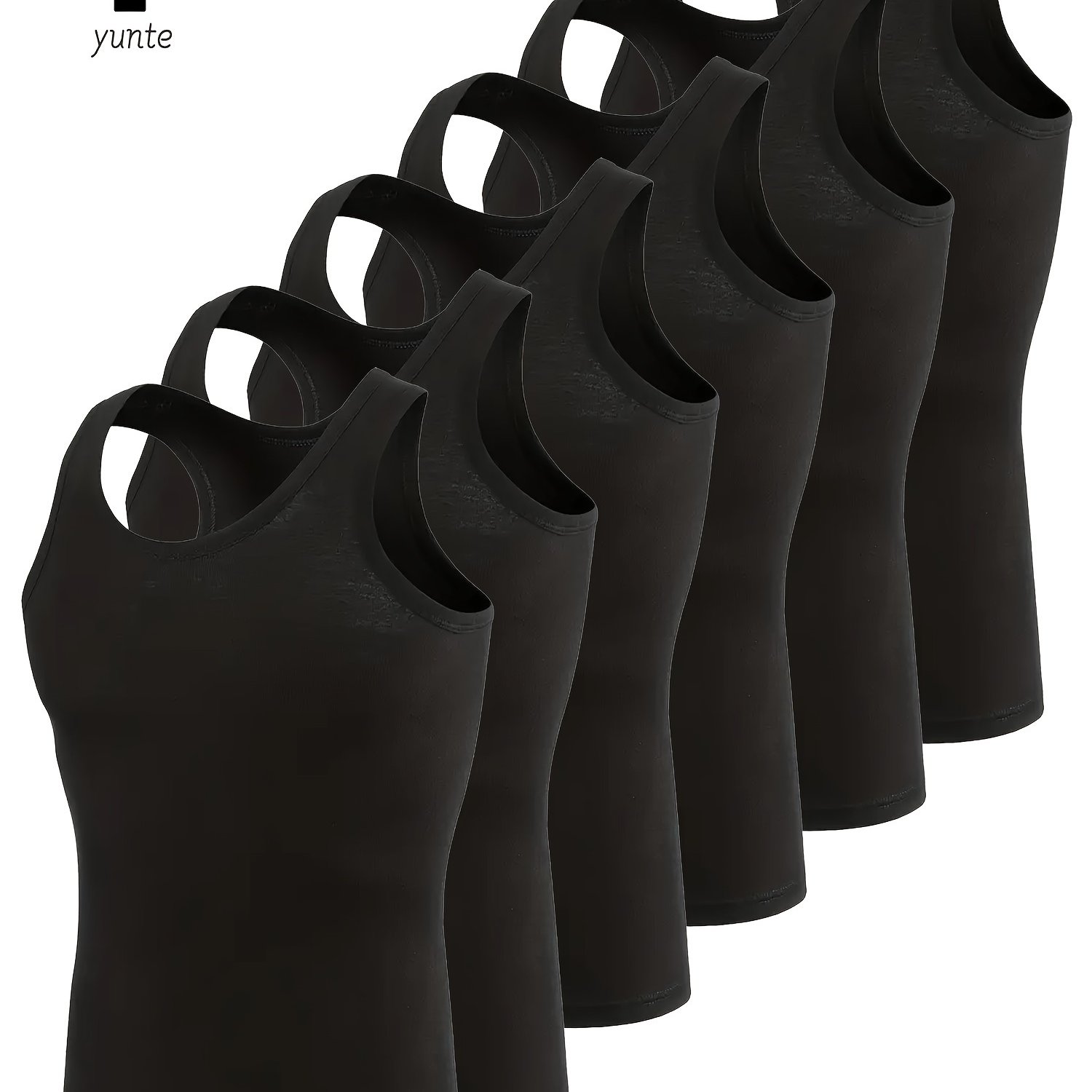 6pcs Men's Tank Tops, Fashionable Breathable Comfortable Quick- Sports Fitness Vests, Casual Solid Color Tops, Men's Summer Clothing, Men's Sleeveless Shirts