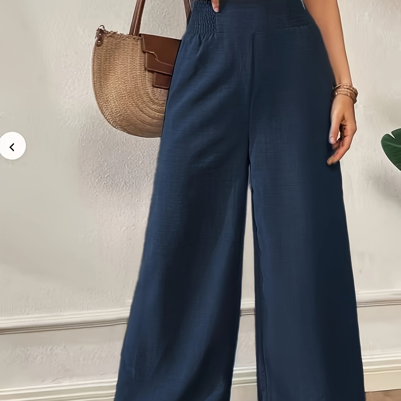 TEMU 2025 Elegant Casual Versatile Wide-leg Pants