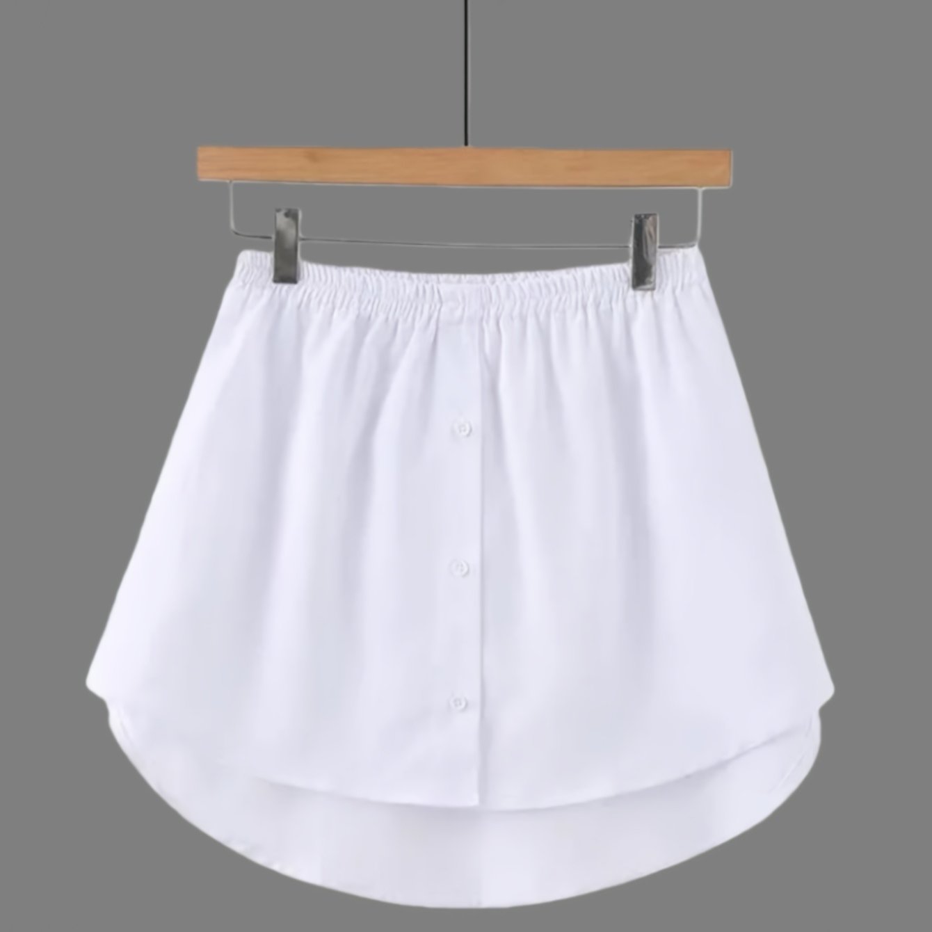 1pc Spring/summer Sweatshirt With Versatile Fake Hem, Casual Base Layer, Fake Hem Skirt, Short Skirt, Fake Hem Skirt For Women