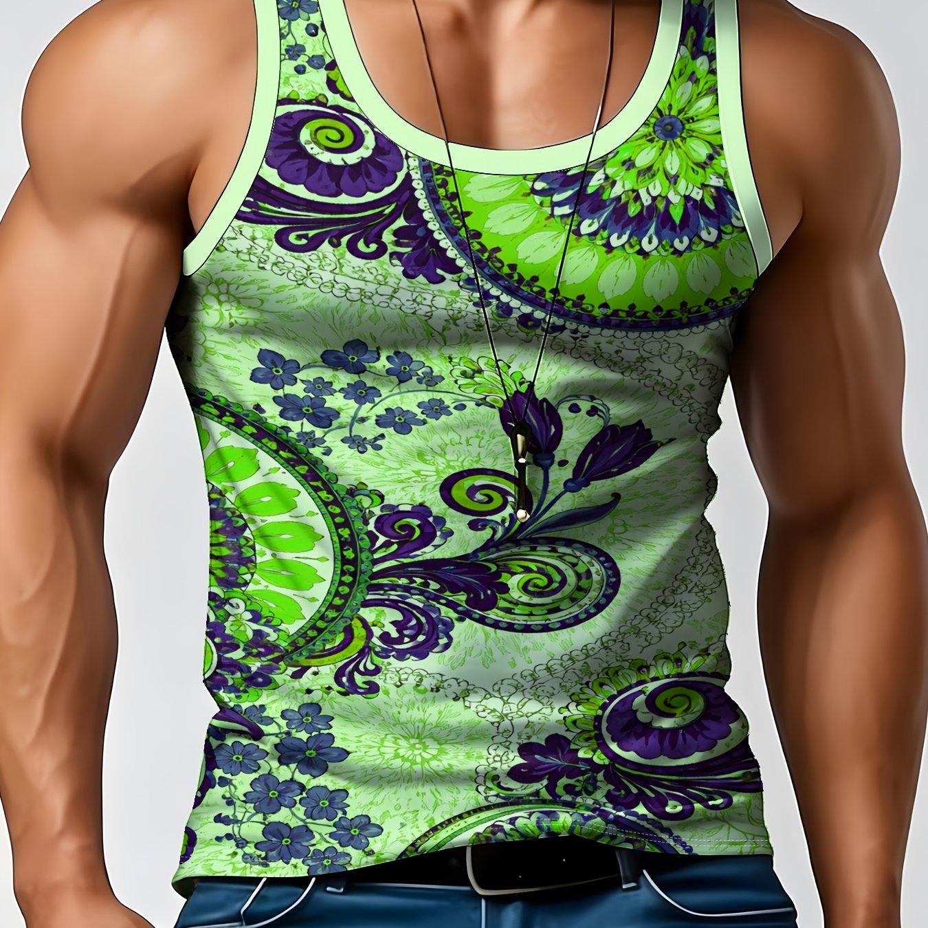 TEMU 2026 Trendy Summer Men's Vest, Casual Athletic Men's Vest