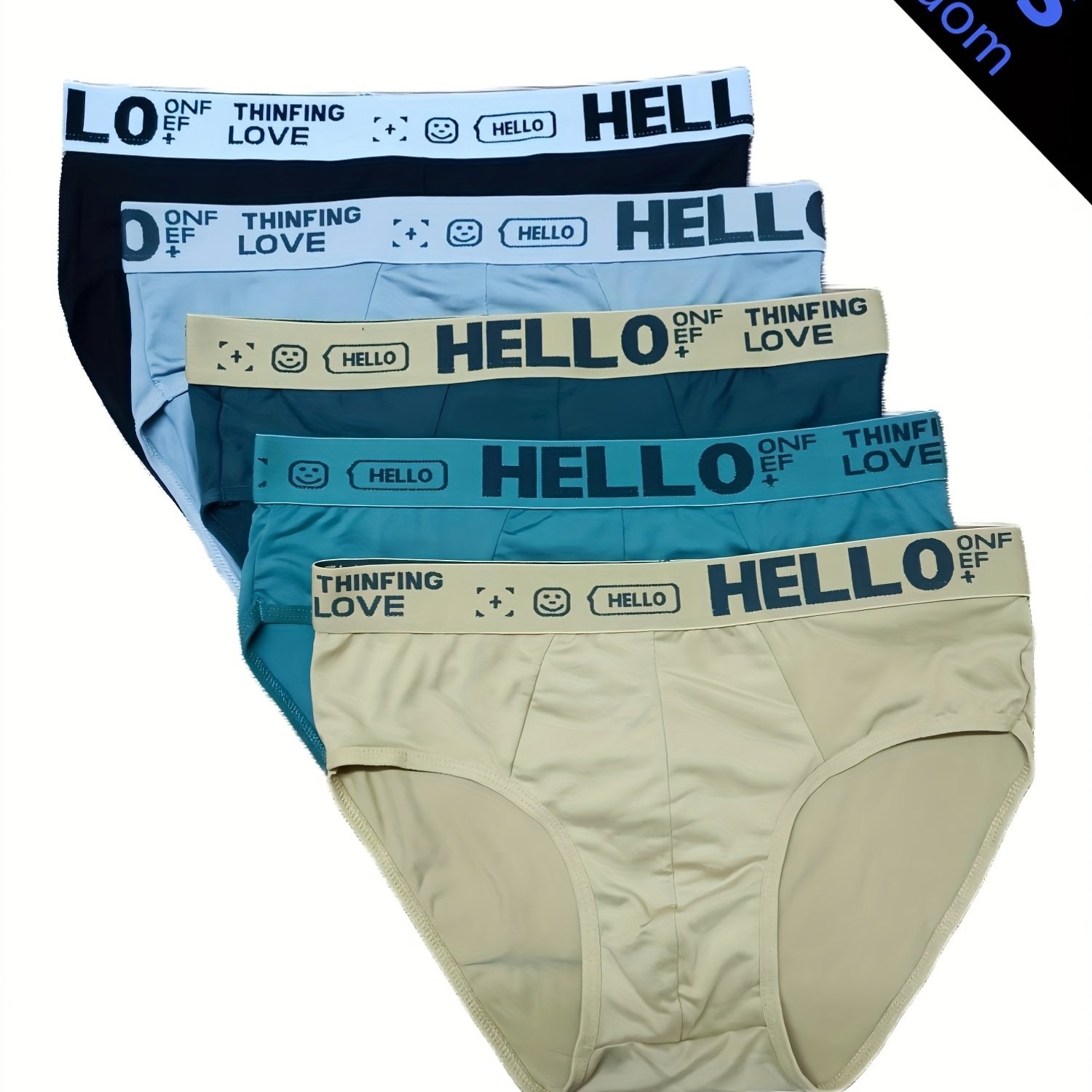 4pcs Hello Lettering Men's Briefs