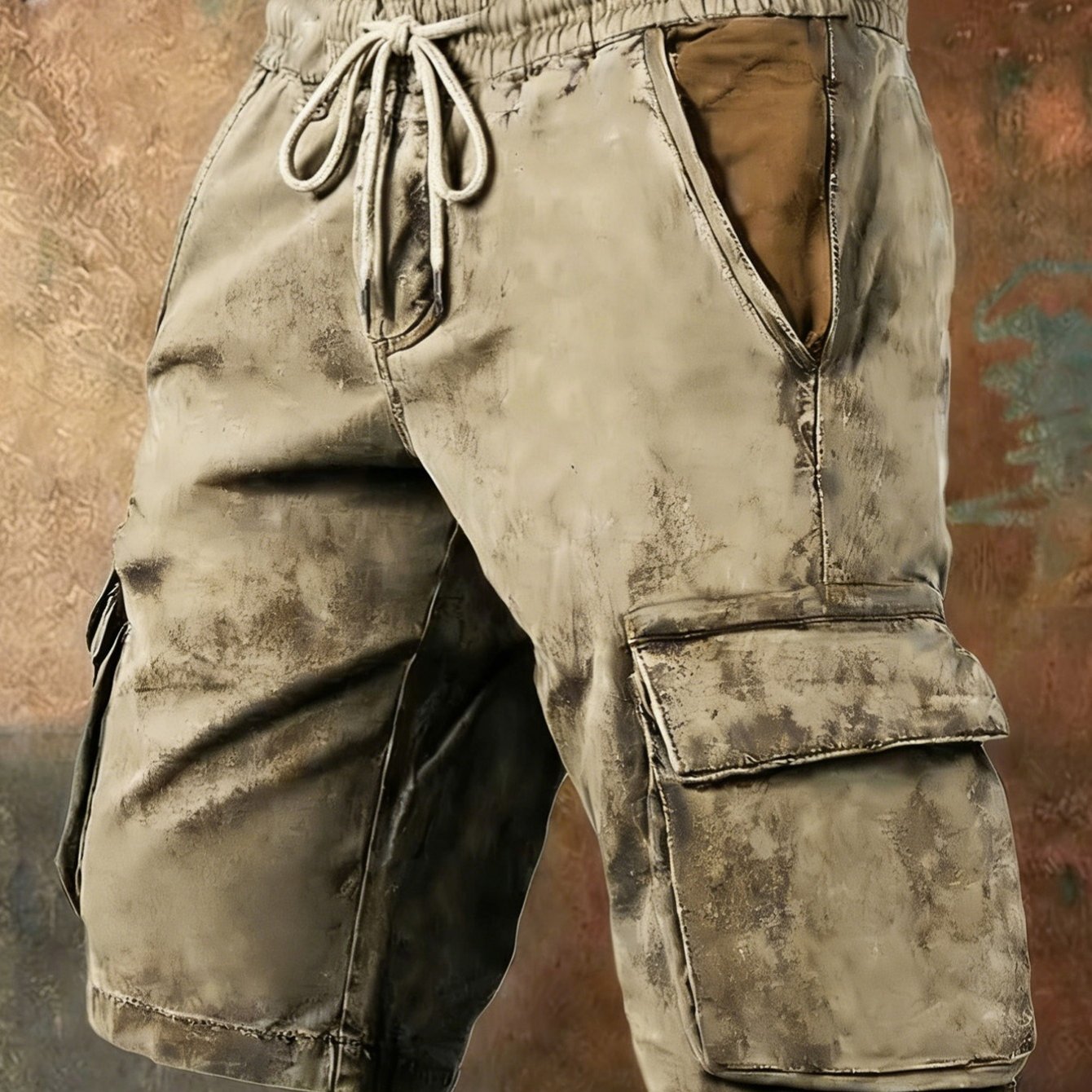 Image of Men's Cargo Shorts 5-point Pants, Casual Outdoor Sports, Loose-fit Washed Multi-pocket, Fashion Retro All-match, Suitable For Daily Wear, Travel, Jogging, Camping, Etc