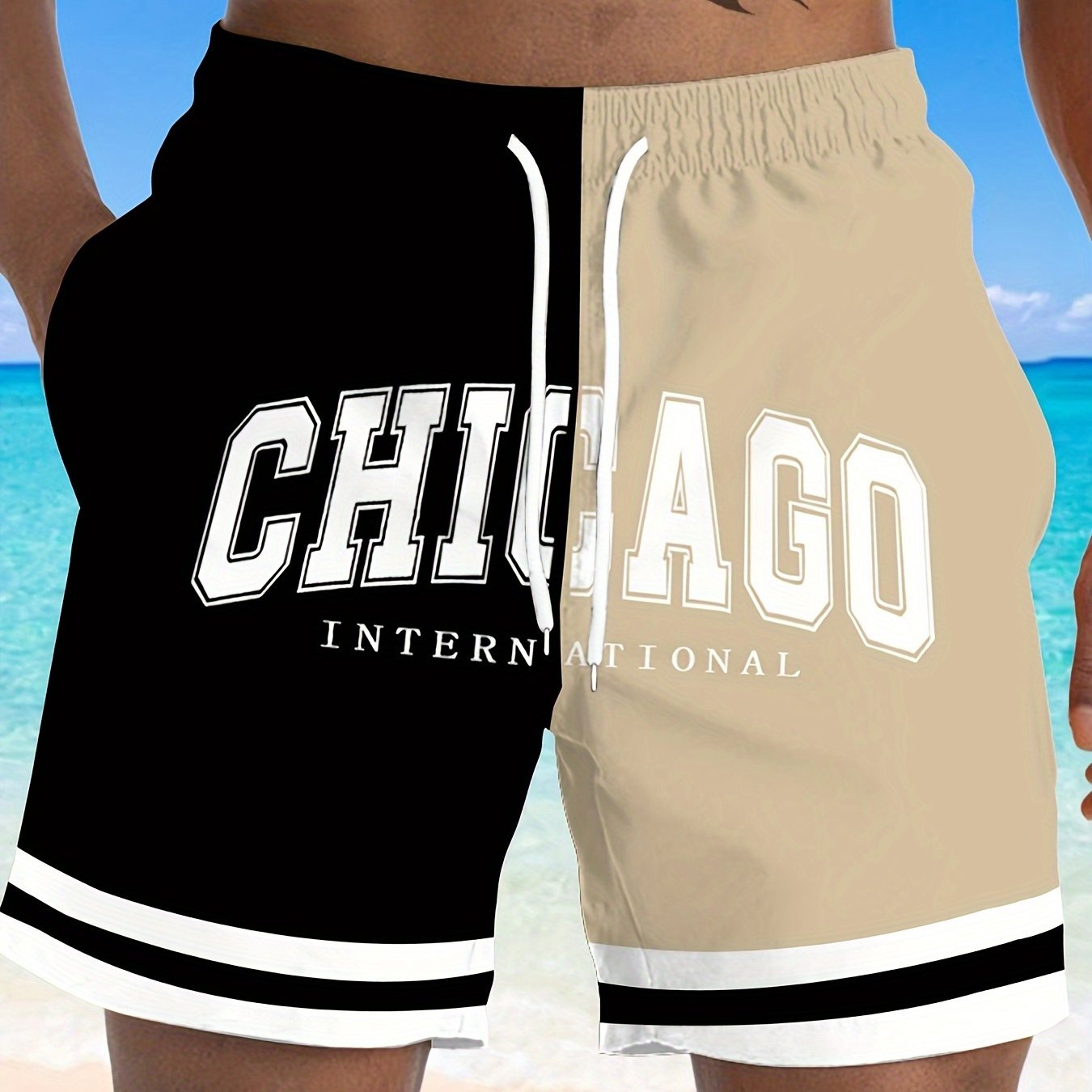 TEMU Men's Fashion Casual Summer Beach Shorts