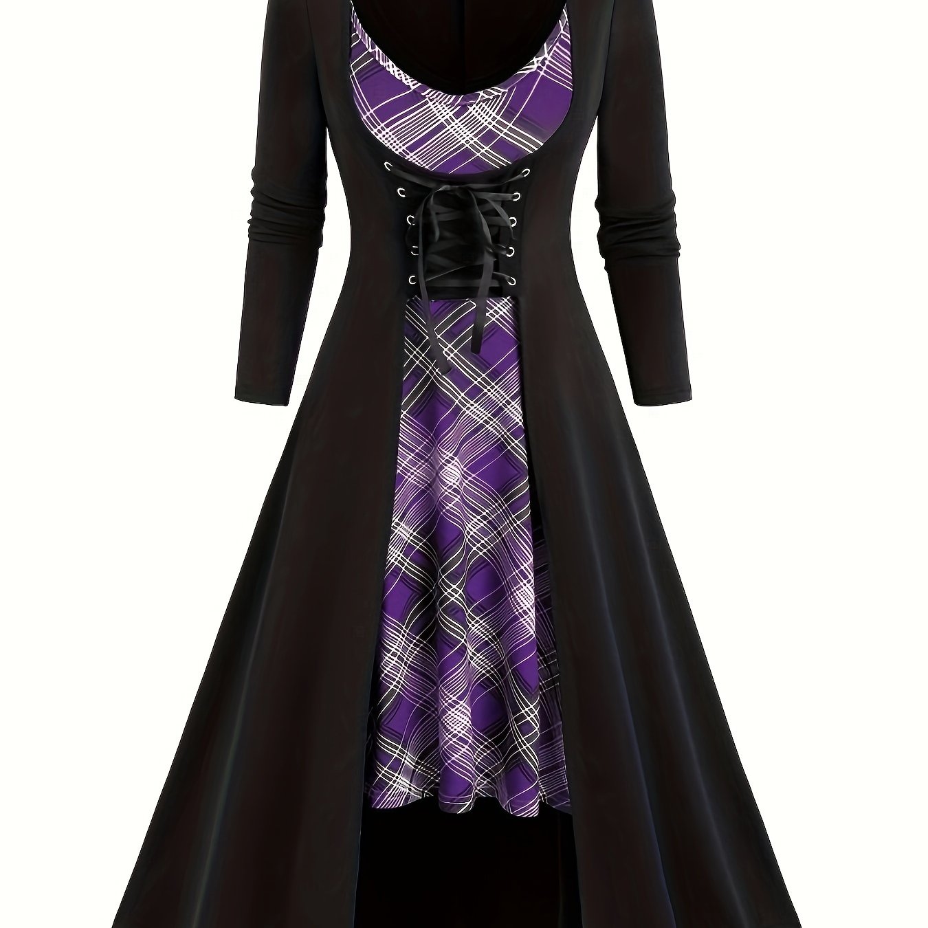 Image of Women's Renaissance Dress Long Dress Gothic Corset Halloween Costume Dress And Cami Dress 2pcs Set