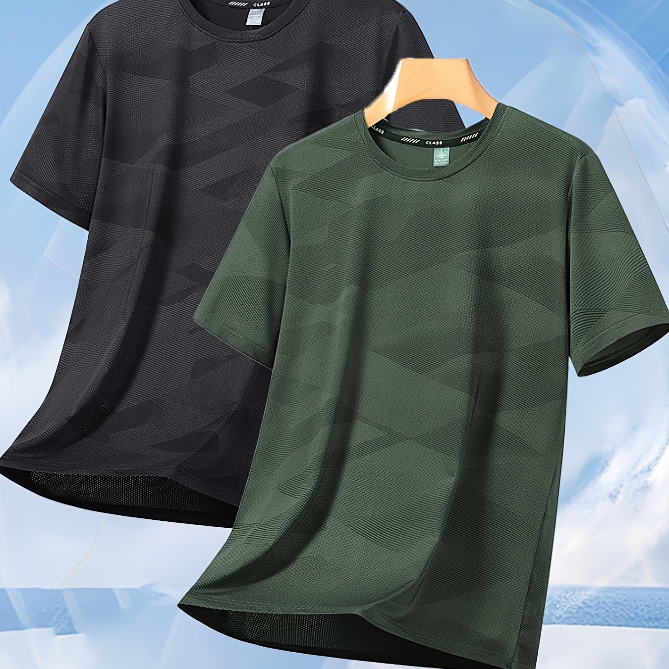 TEMU 2pcs Set/men's Plus Size T-shirt Large Size Round Neck Short Sleeve Summer T-shirt Casual Top Summer 300 Lbs Casual Top Loose T-shirt Short