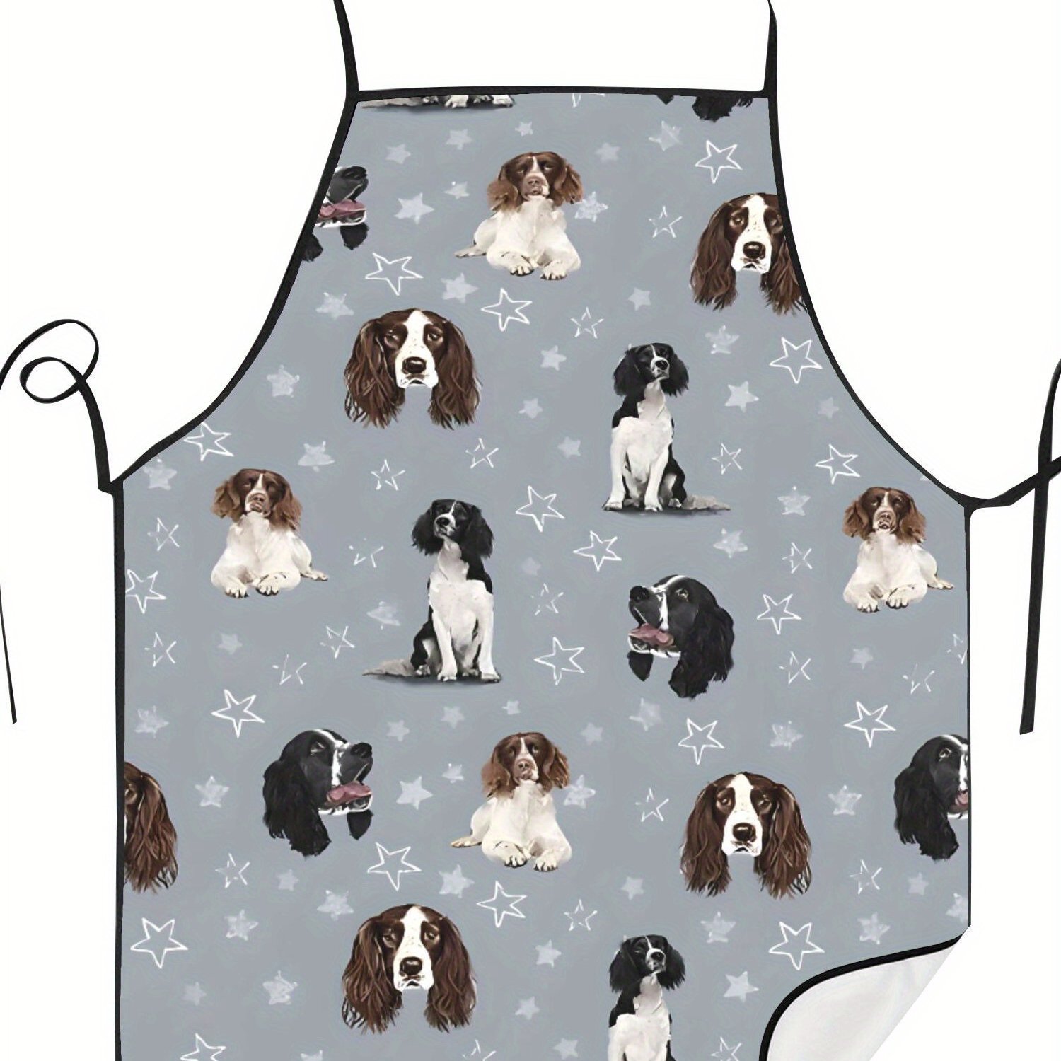 TEMU 2d Print Design The Spaniel Apron Cook Restaurant Printed For Men And Women Machine Wash