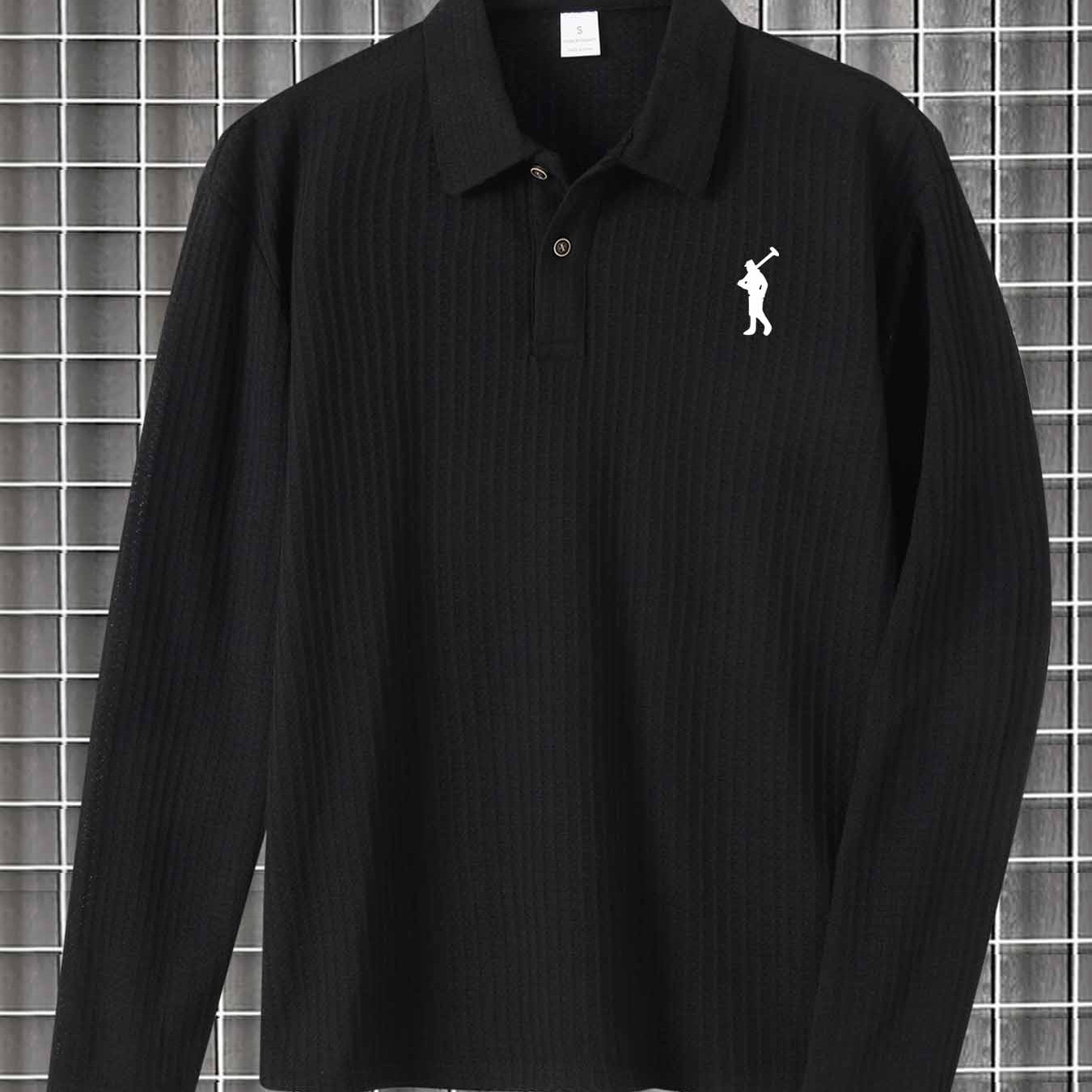 TEMU C435 Miner Men's Long-sleeve Shirt For Spring And Autumn, A Versatile And Trendy Business Casual Top With A Collar Design