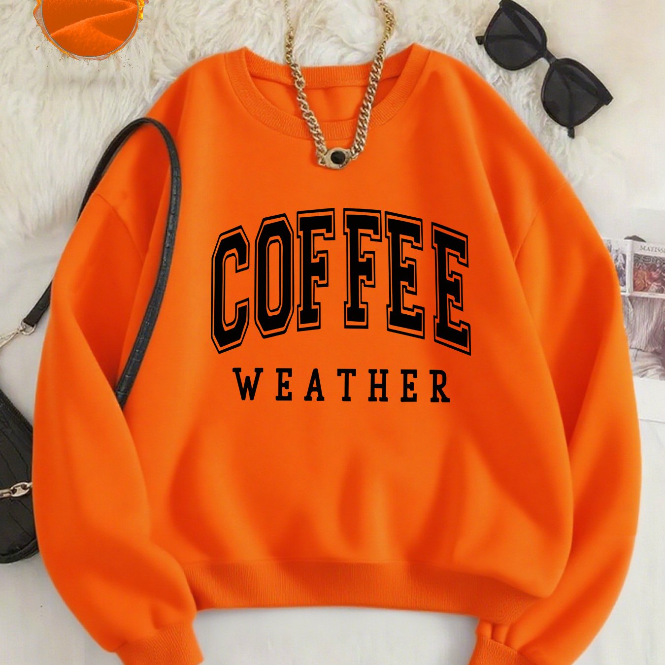 TEMU Pattern-printed Sweatshirts, Autumn And Neck Casual Sweatshirts, Women's Clothing.