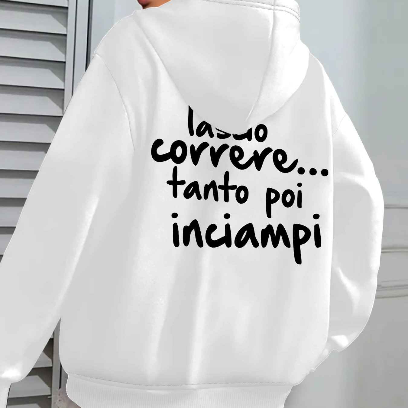 TEMU Felpa con cappuccio e stampa , felpa casual con cappuccio e coulisse per inverno e , abbigliamento da donna