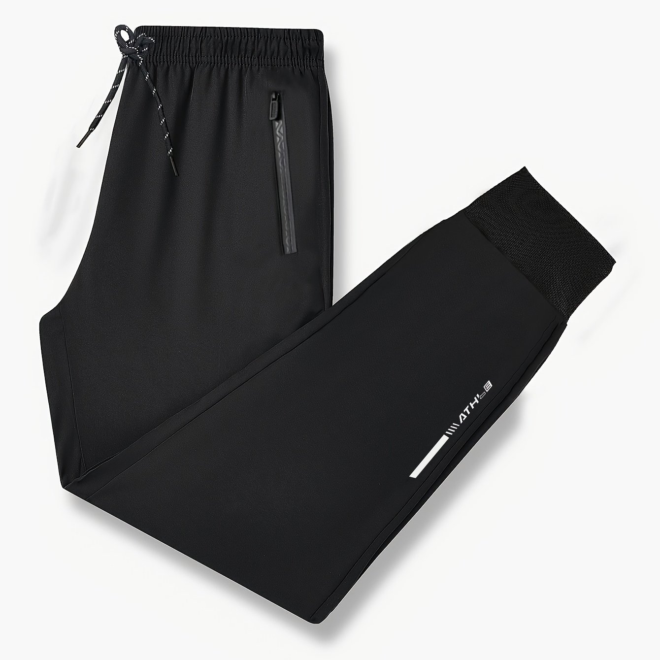 TEMU Men's Quick- Pants, Lightweight Summer Casual Woven Fitness Breathable Comfortable Versatile Long Pants, For Gym Training
