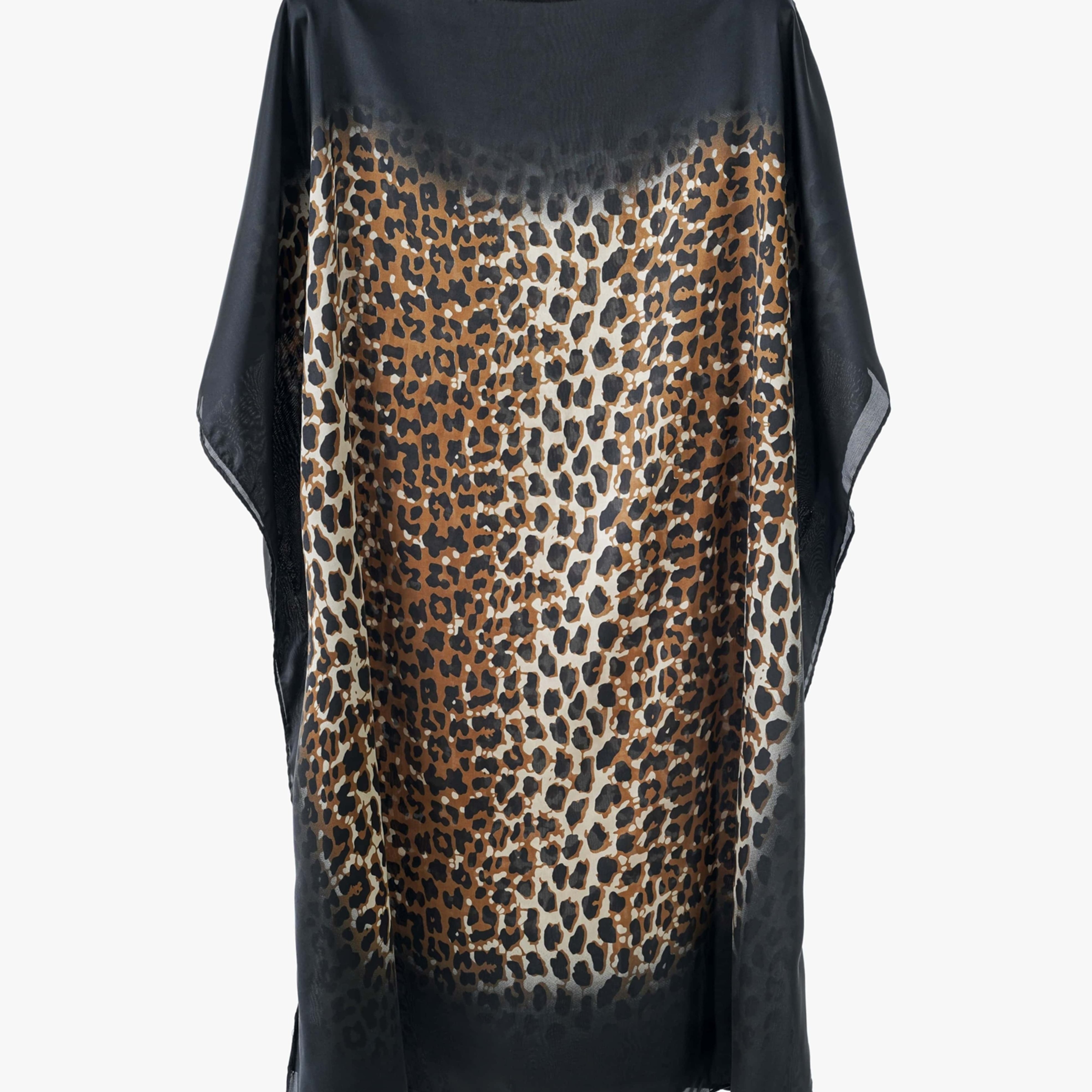 TEMU Plus Size - Sexy Leopard Print Full-length Dress Women's Vintage Cover-up Breathable Comfortable Shawl Elegant Mature Women's Casual Versatile