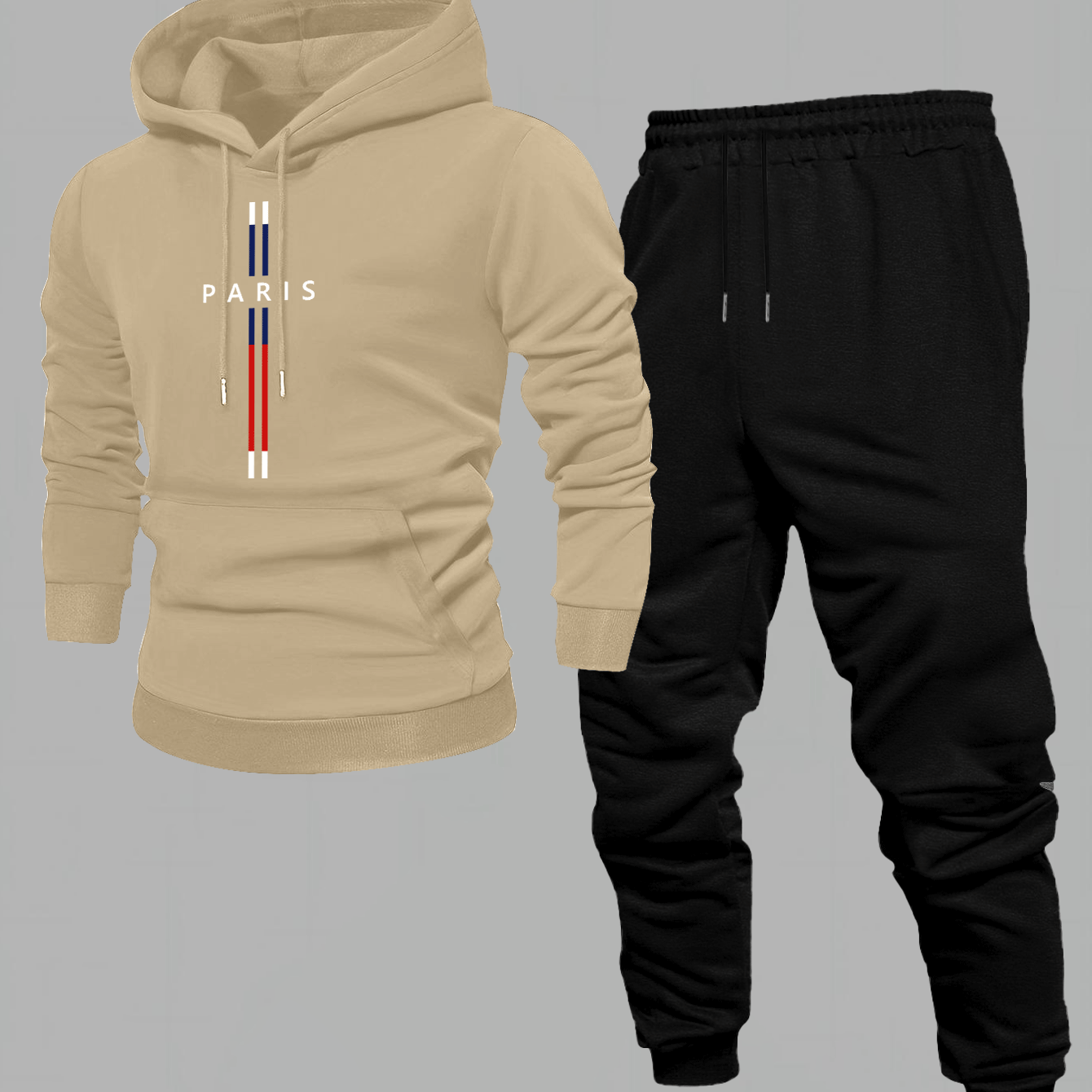 TEMU Conjunto Casual de Otoño e Invierno para Hombre con Sudadera con Capucha Estampada, Pantalón Largo de Larga para Pareja con Sudadera con Capucha