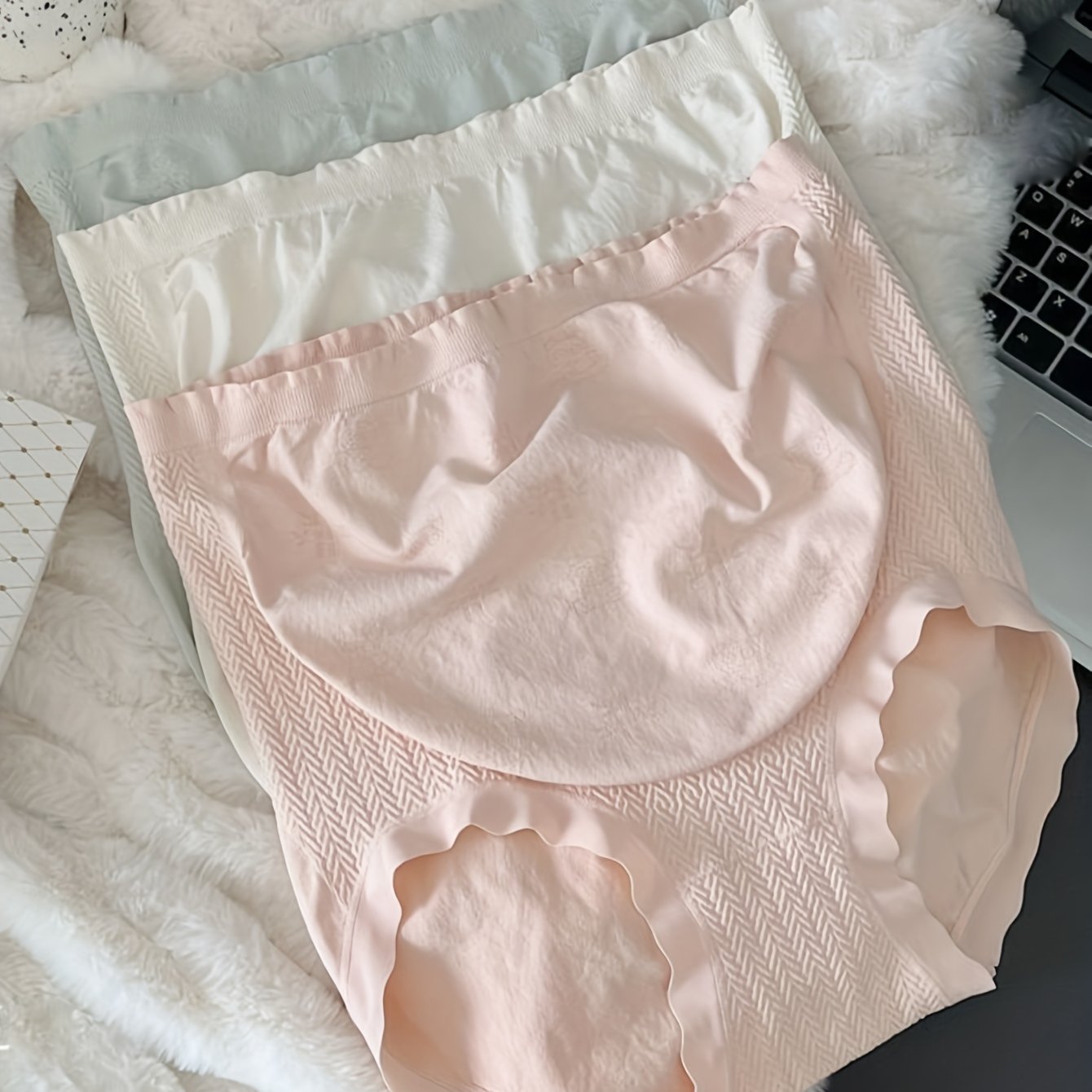 TEMU 【夏用】妊娠中の女性向けハイウエストマタリティ下着、シームレス、妊娠後期に最適、レディース三角パンツ