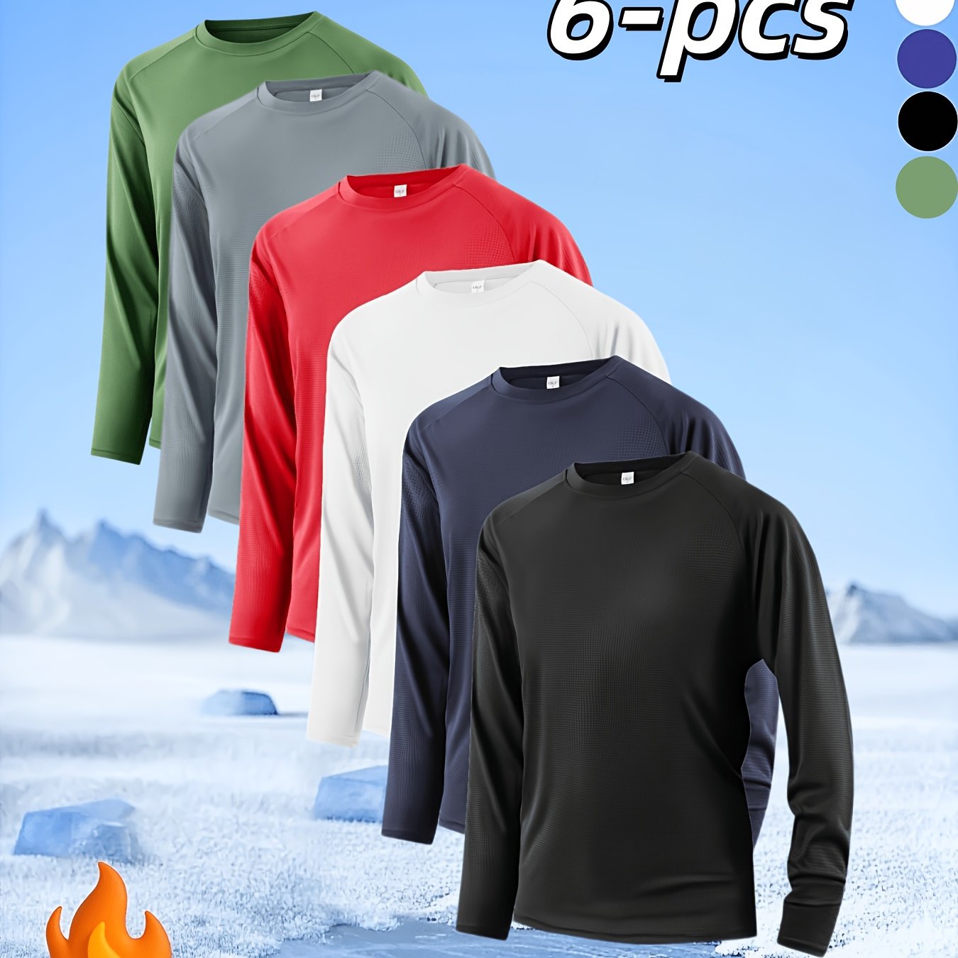 TEMU 6pcs Men's Fashion Christmas Hoodies Casual Sporty Long Sleeves, Quick Drying And Breathable, Suitable For Outdoor Activities, Sporty Style,
