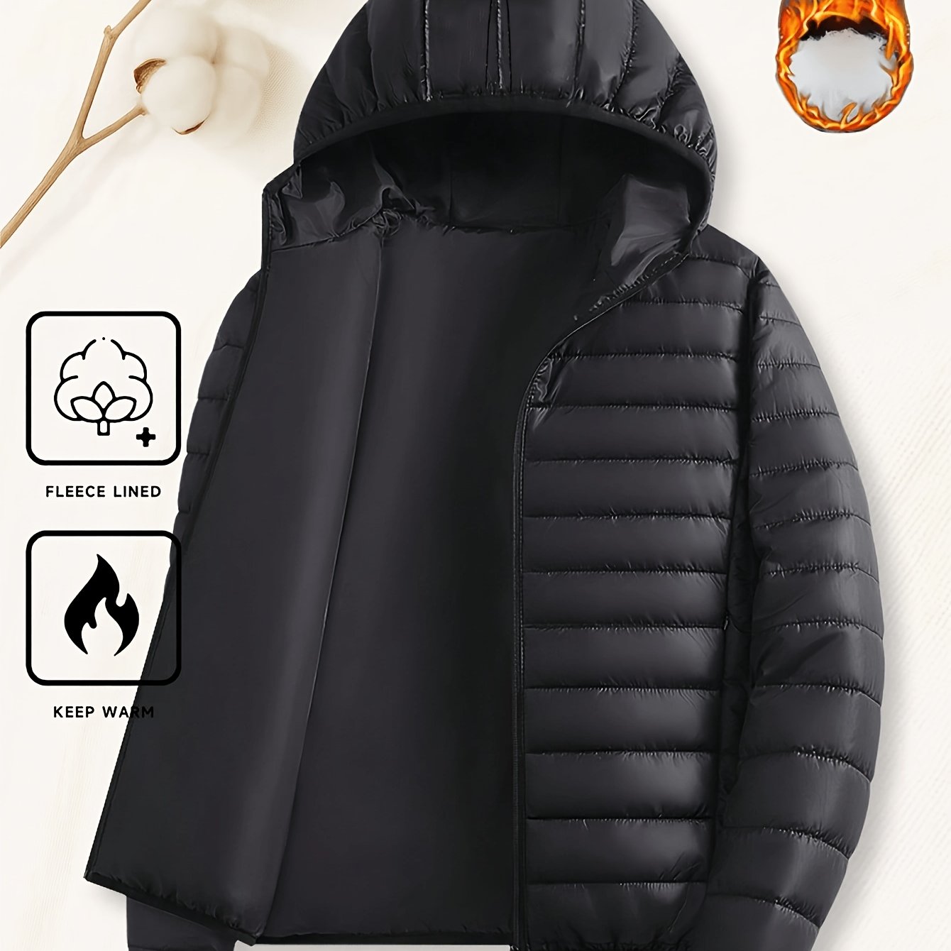 TEMU Selezione Jingmelin: Imbottito da - Capospalla Caldo con Cappuccio da per /Inverno - Top da - Giacca da - Caldo da - Cappotto da - Abbigliamento