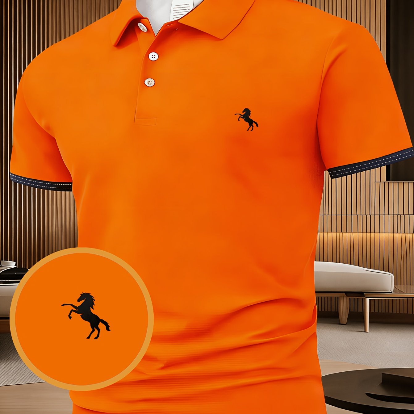 TEMU Men's Business Casual Shirt With Contrasting Edges, Breathable Short Sleeved Shirt, Breathable Business Top