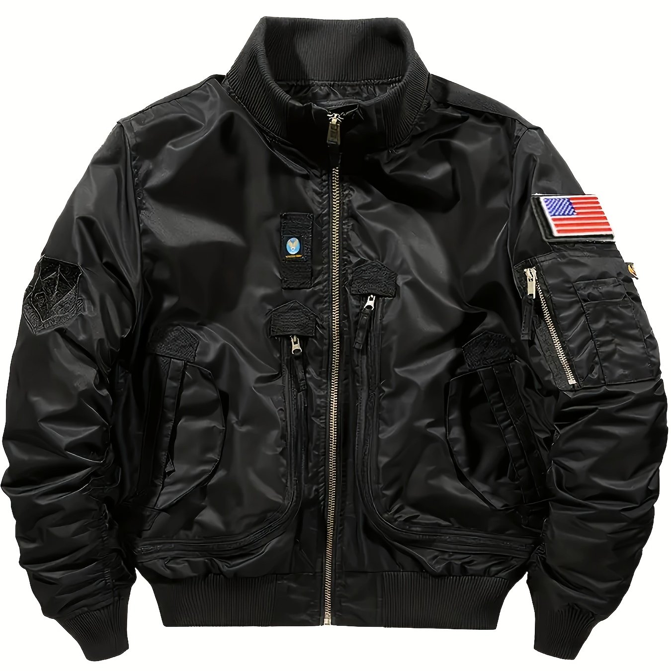 mens casual stand collar jacket chic novelty design - Temu Finland