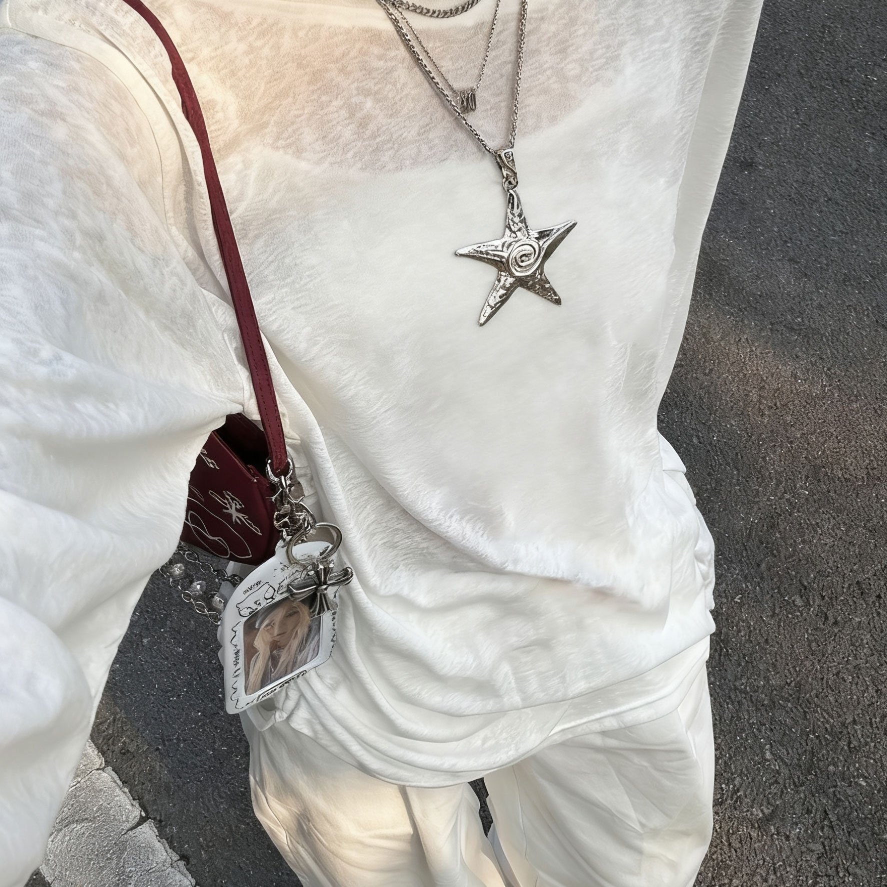 TEMU Fashionable Loose-fit Casual Korean-style Niche Lazy Style Pullover Cover-up Cardigan In Solid Color