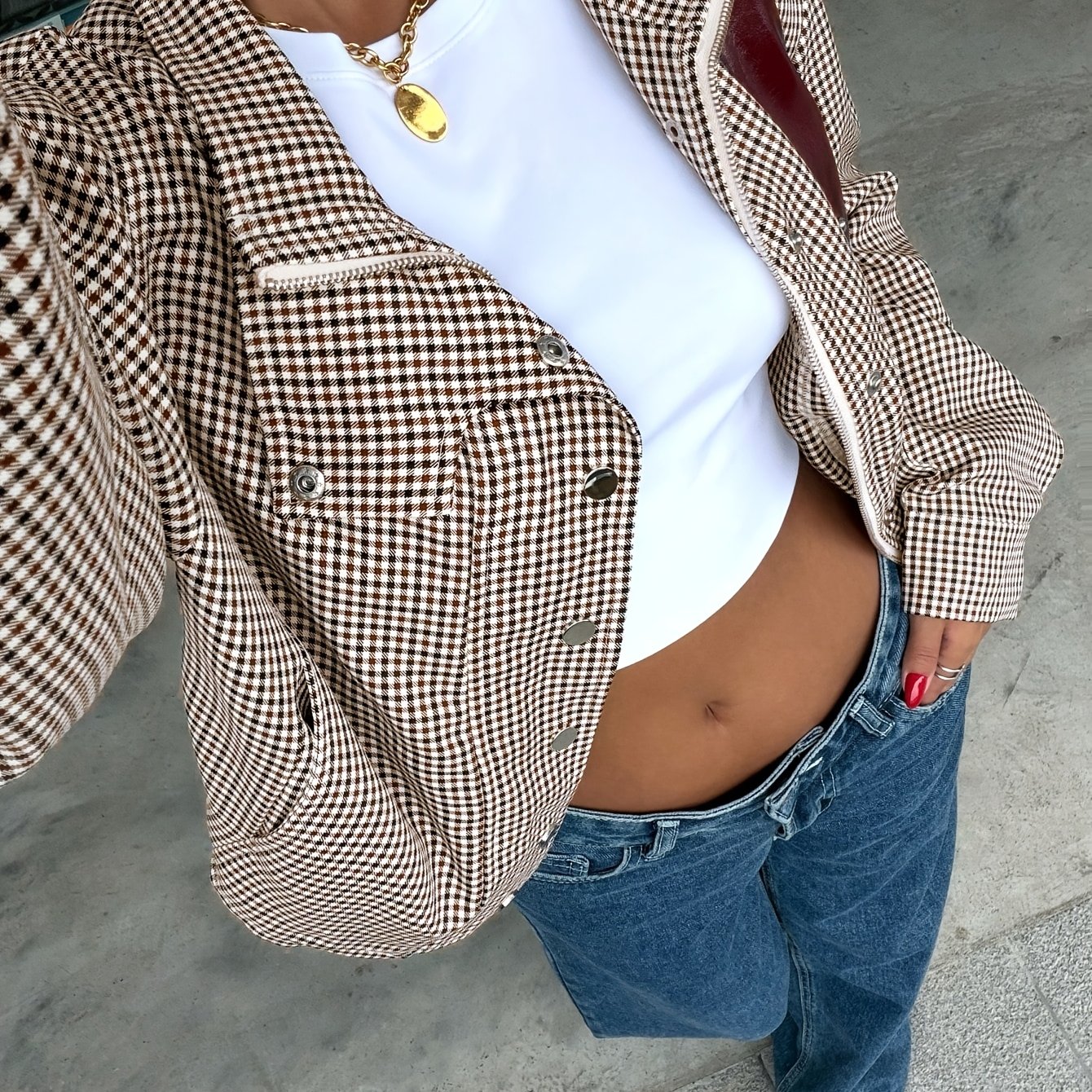 TEMU Women's With Collar, Zipper, Single-breasted Buttons, And Long Sleeves, Suitable For Vacation, Travel, Dating, Commuting, And Other Daily Casual