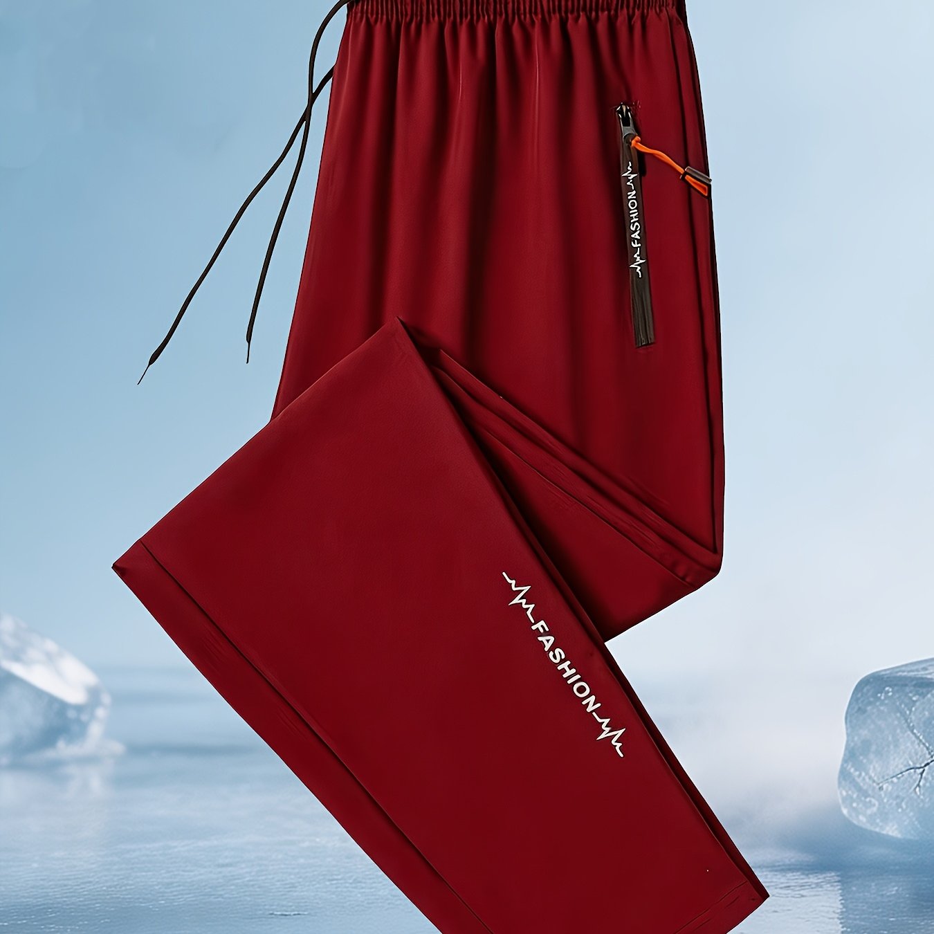 E-shop Schnelltrocknende Sporthose für Damen & Herren mit elastischem Bund & Reißverschlusstaschen – Atmungsaktive Hose mit geradem Bein, geeignet für
