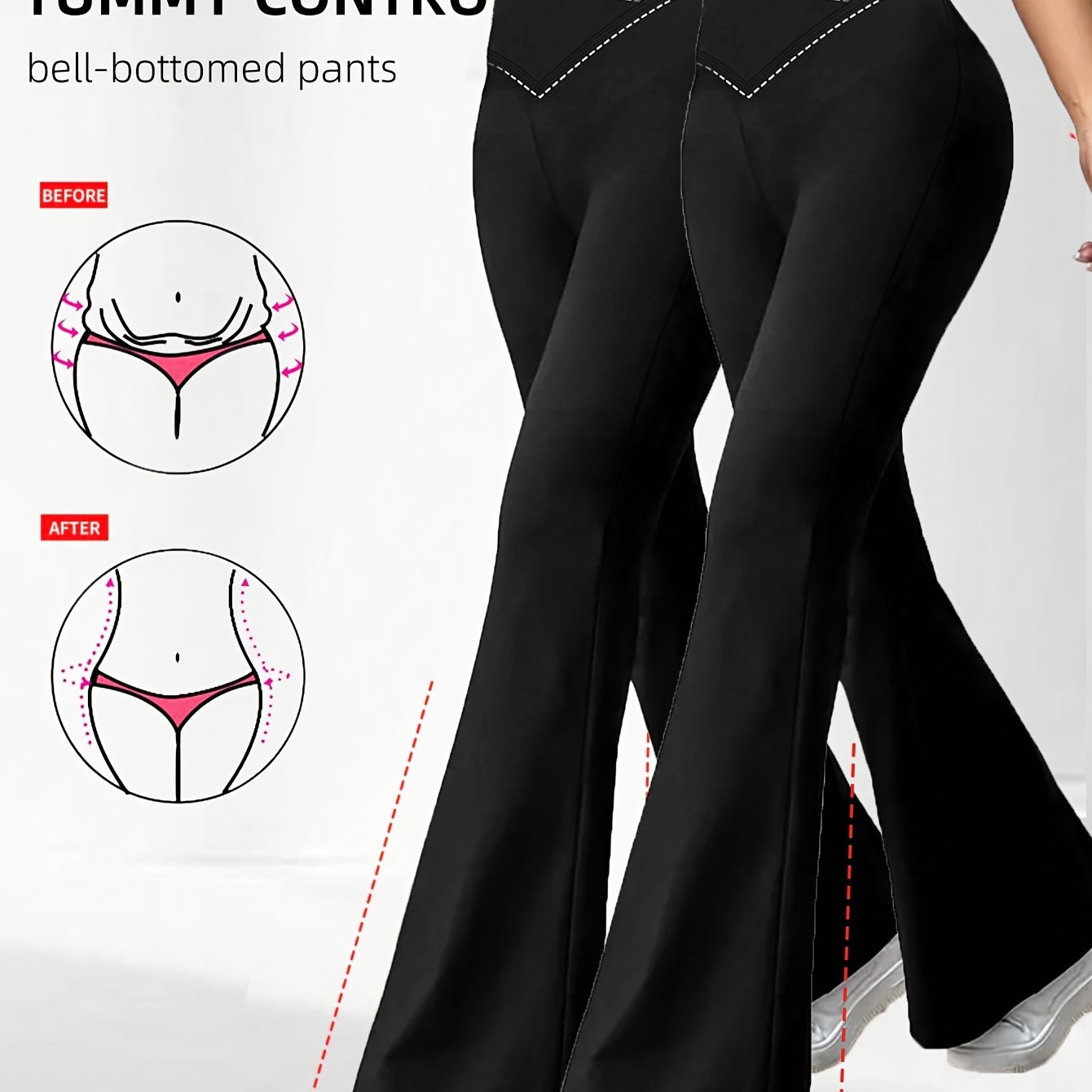 Of Women's Athletic Flared Leggings, Spring/summer Vintage Crossover Yoga Pants, High-waisted Wide-leg Running Tights, Suitable For Spring, Summer, And Autumn, Versatile Wide-leg Wear