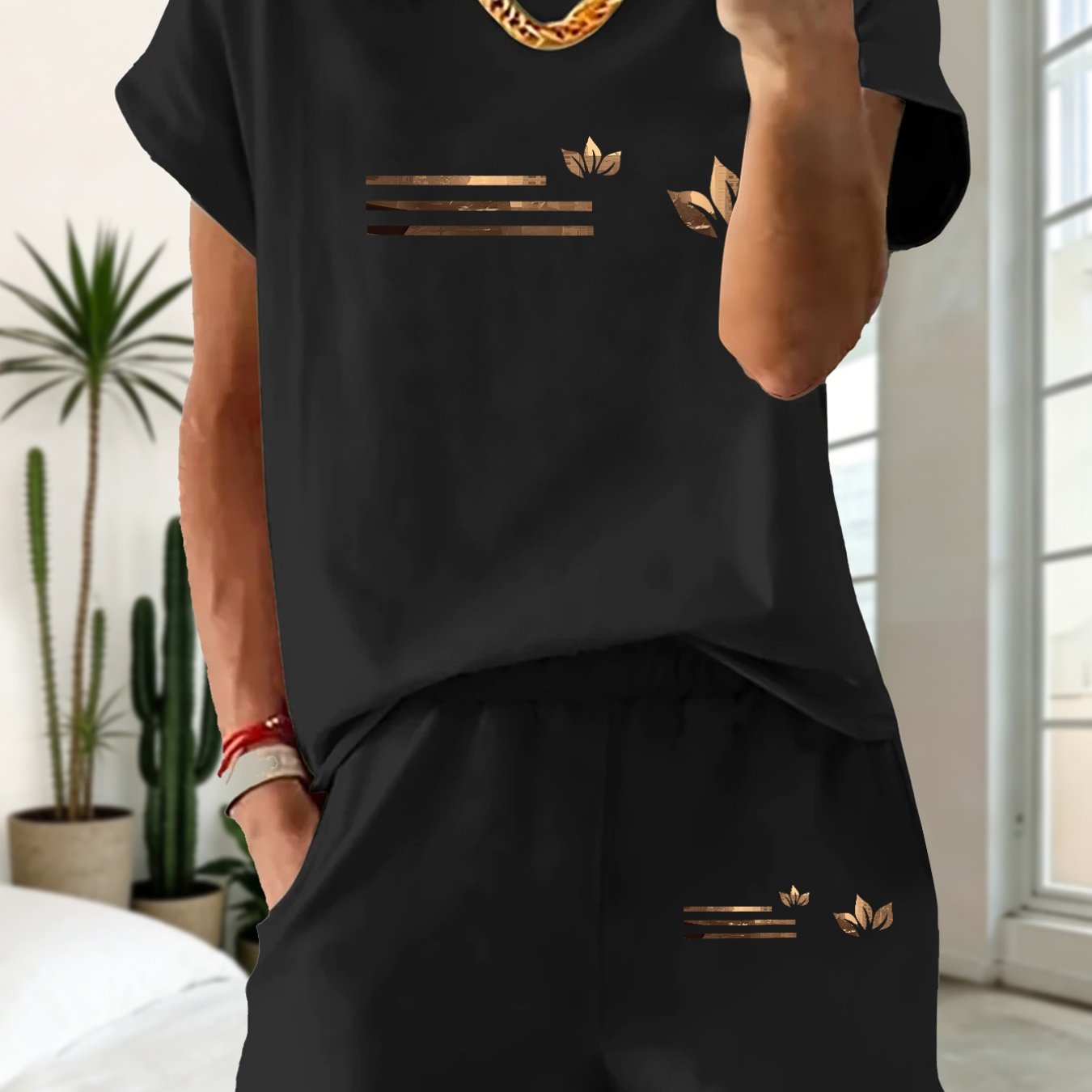 TEMU 2pcs Casual Set With , Fashionable Print, Comfortable And Versatile, Enhances Your Style. New Summer Y2k Style Women's Sportswear. Elegant 2pcs