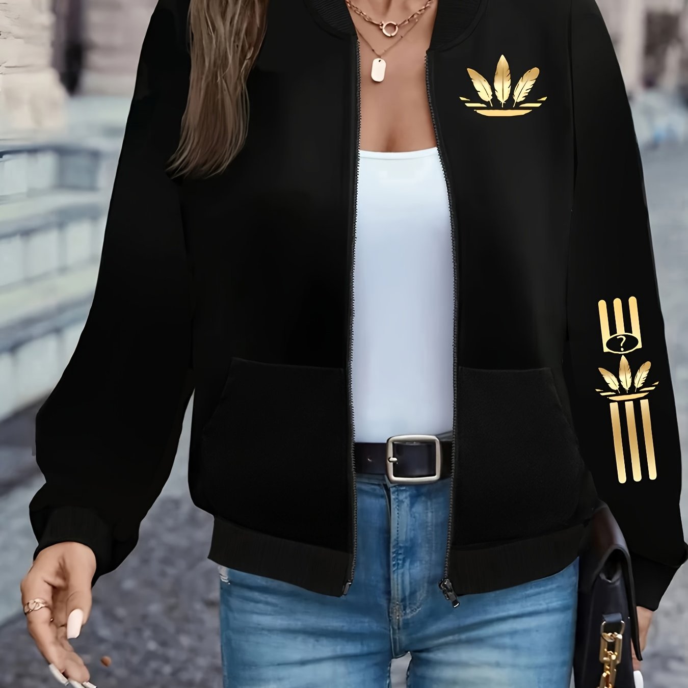 TEMU New Plus-size Women's Fashionable Casual Sport Jacket
